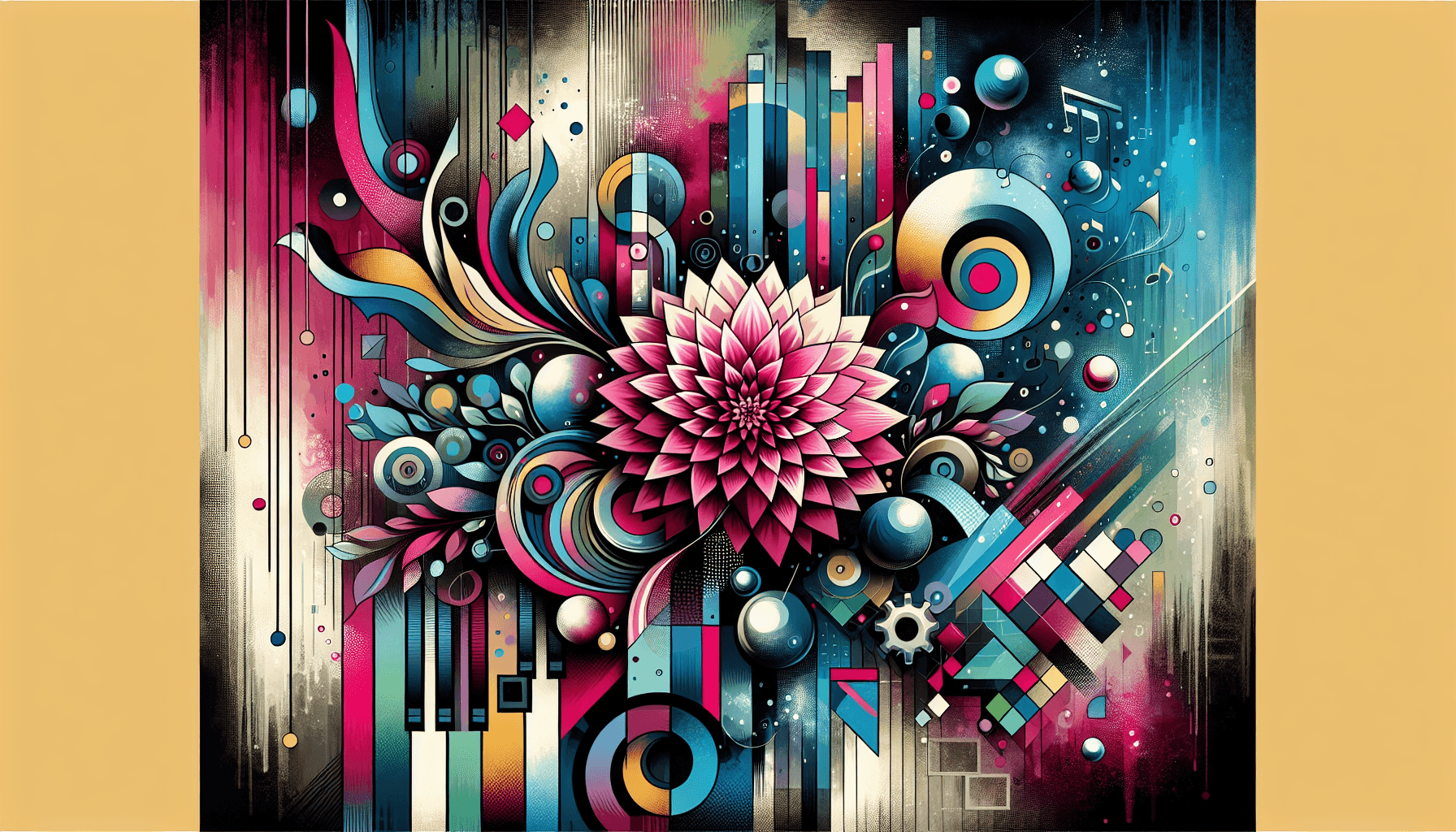 Abstract artwork for Disco and Dahlias