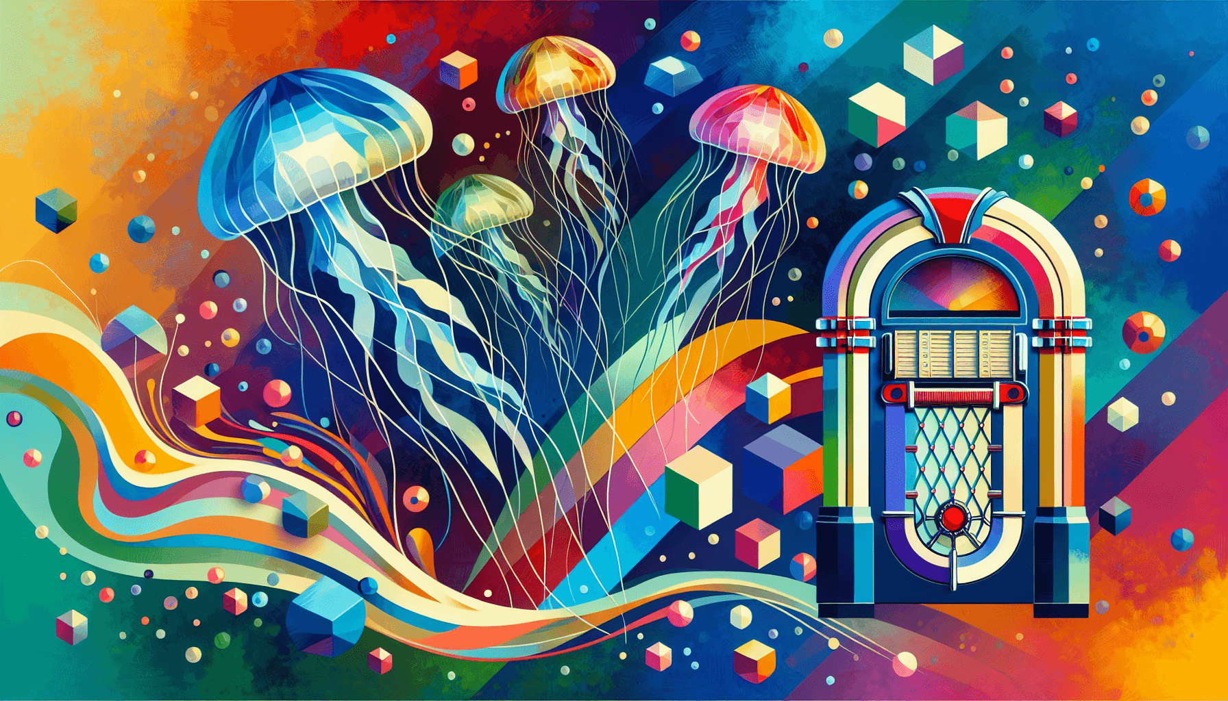 Abstract artwork for Jellyfish and Jukeboxes