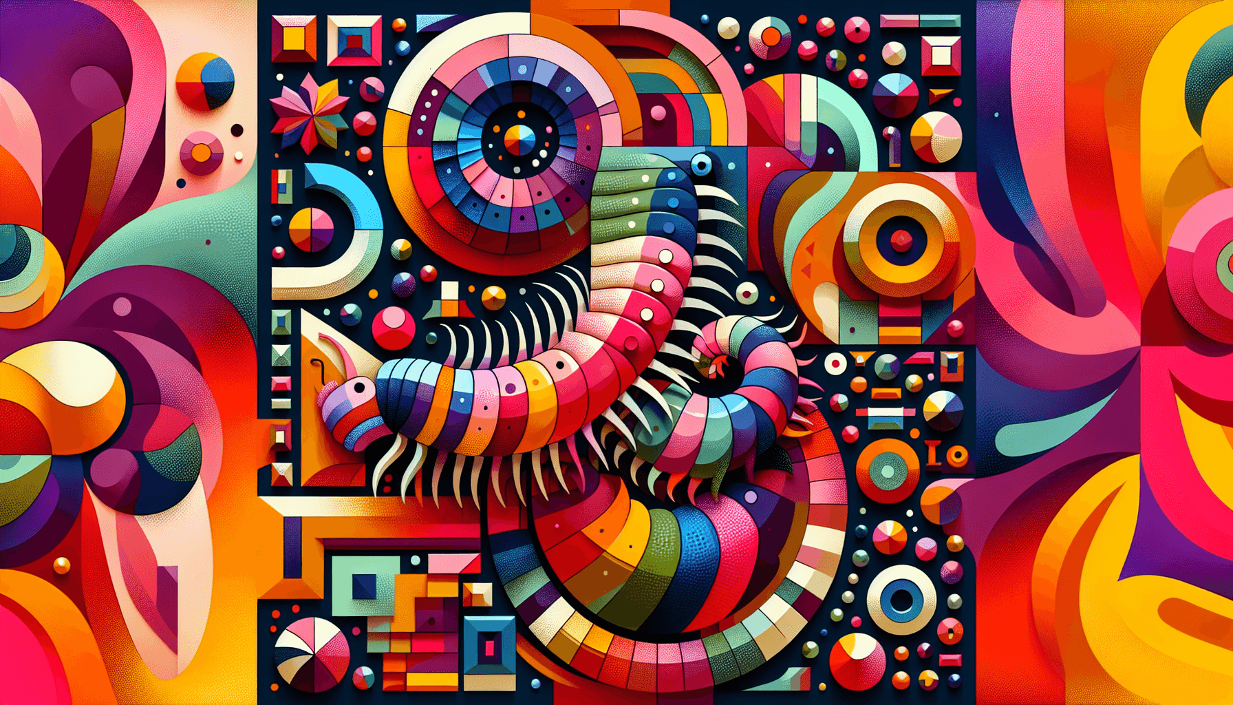 Abstract artwork for Millipedes and Marzipan