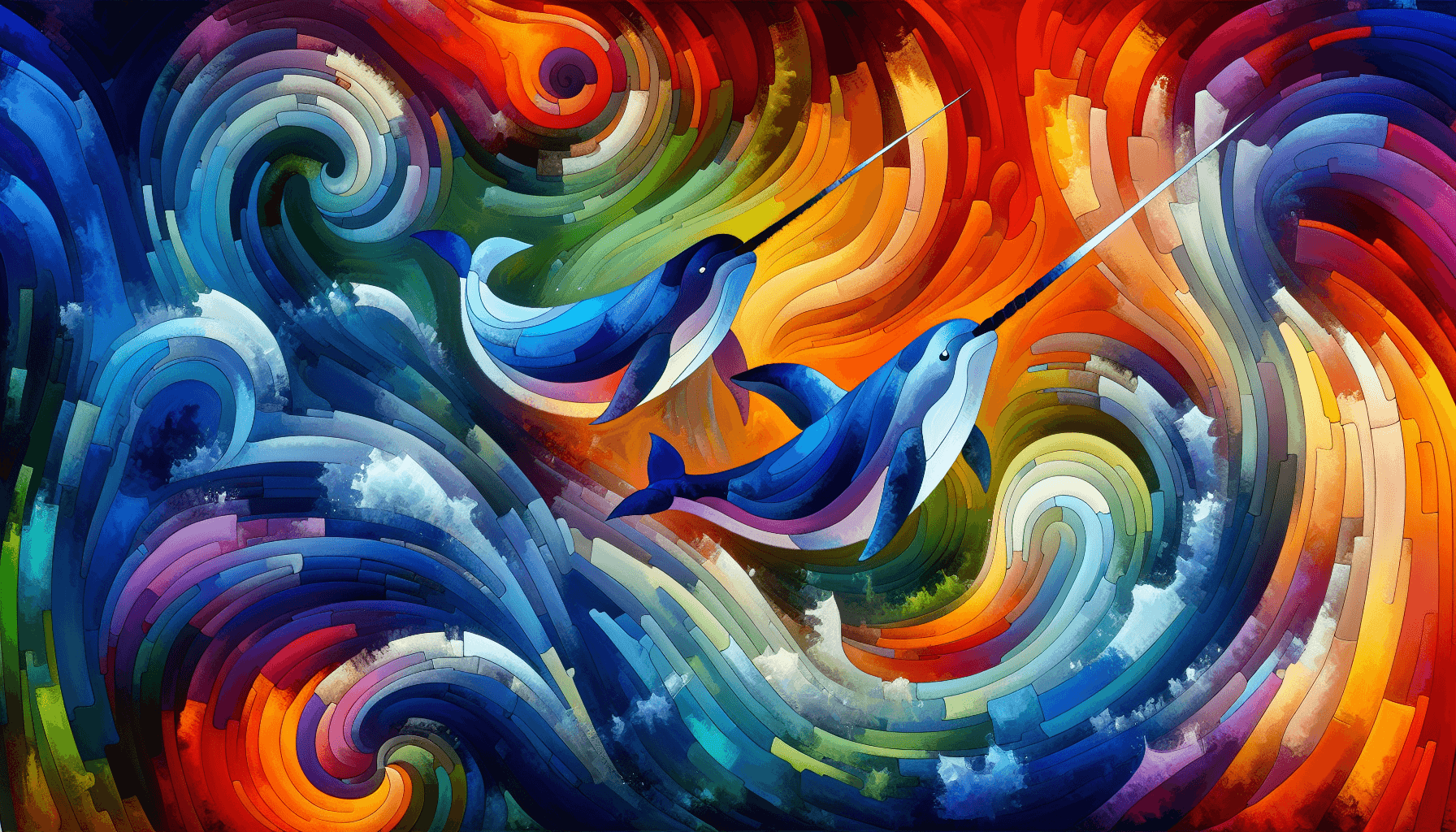 Abstract artwork for Narwhals and Epic Poems