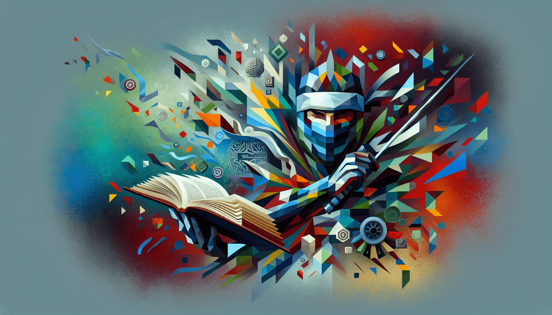 Abstract artwork for Ninjas and Novels