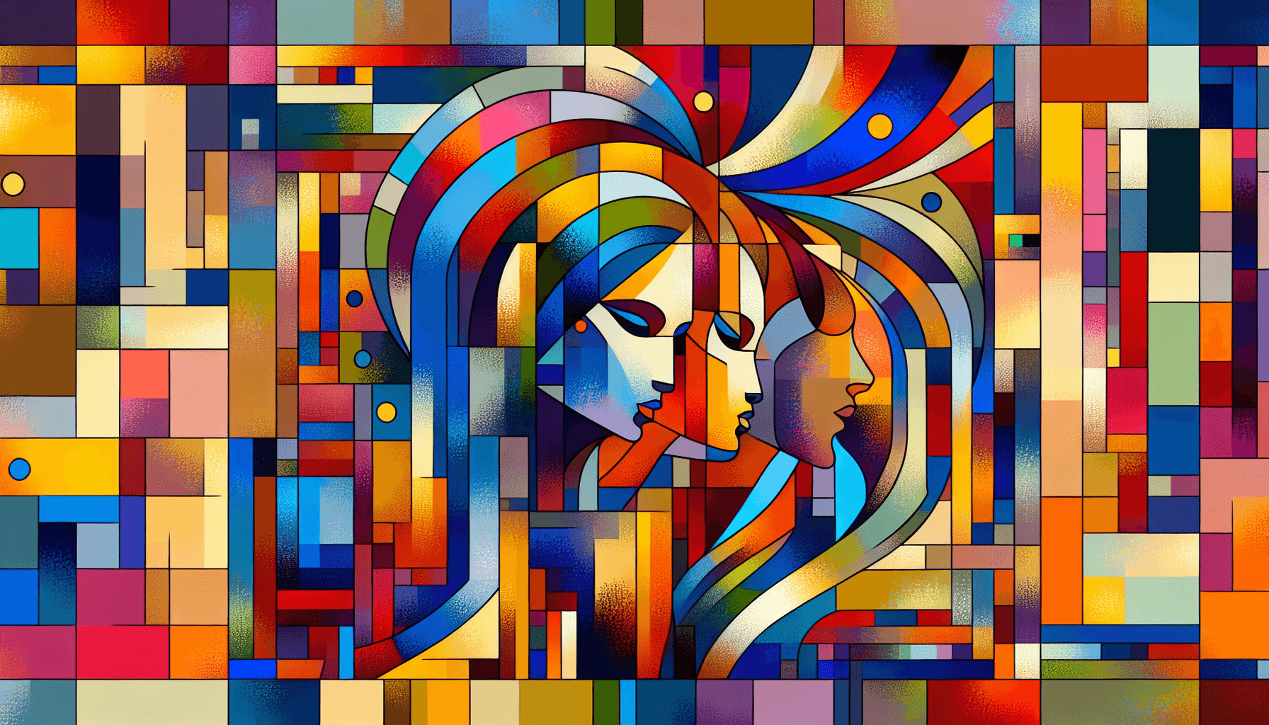 Abstract artwork for Principessas and Pixels