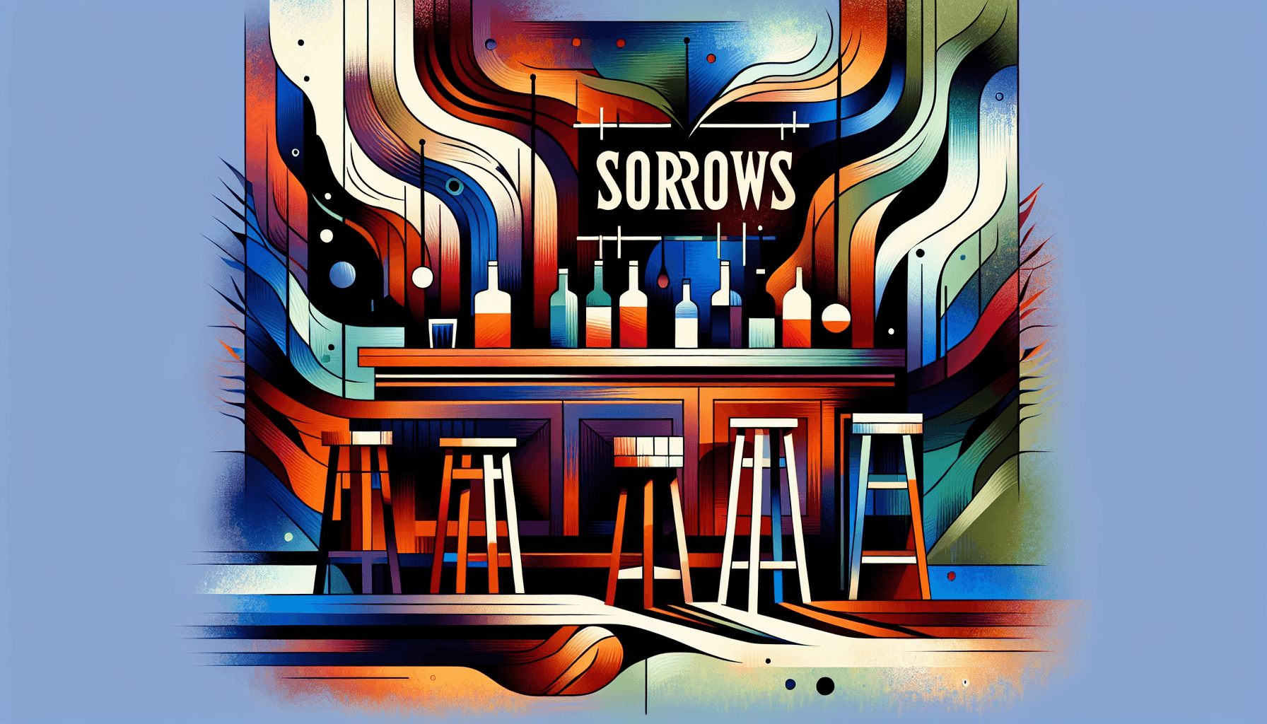 Abstract artwork for Saloon and Sorrows