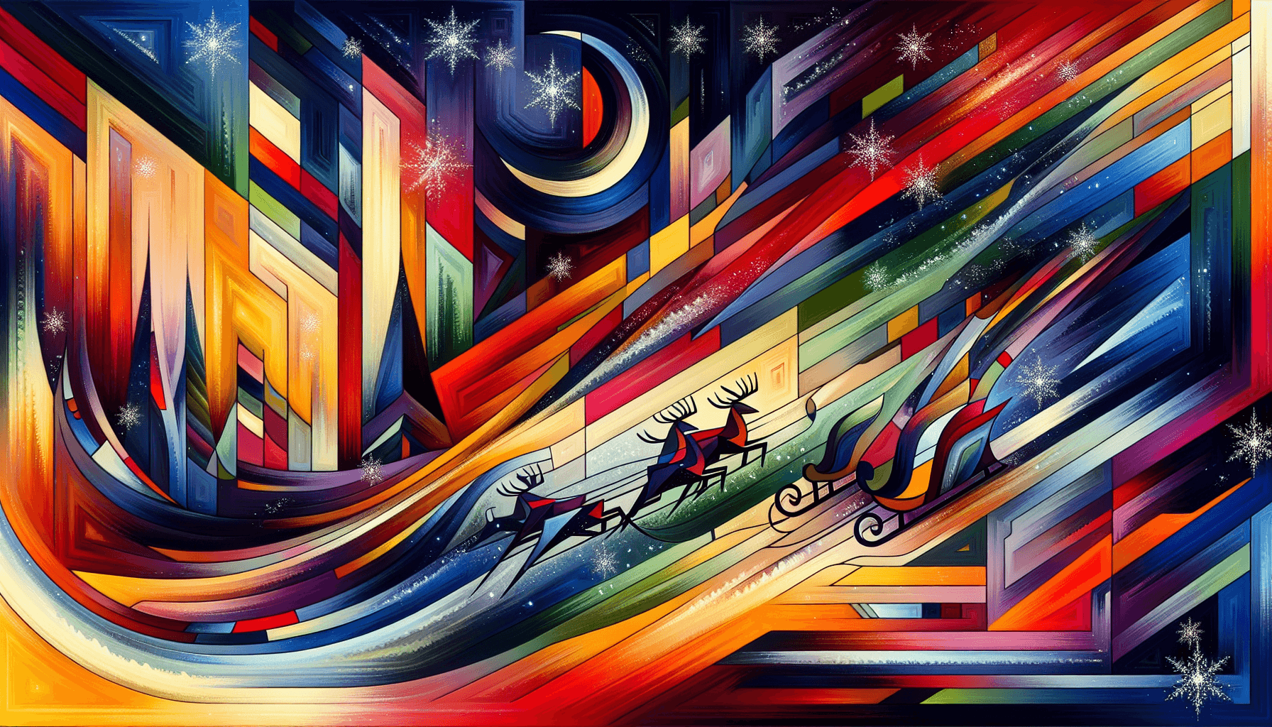 Abstract artwork for Sleighs and Starlight