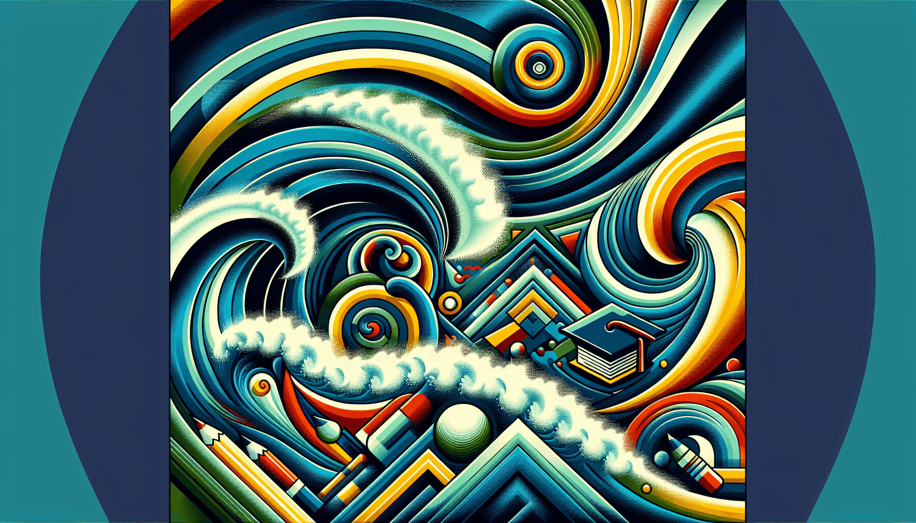 Abstract artwork for Tsunamis and Academia