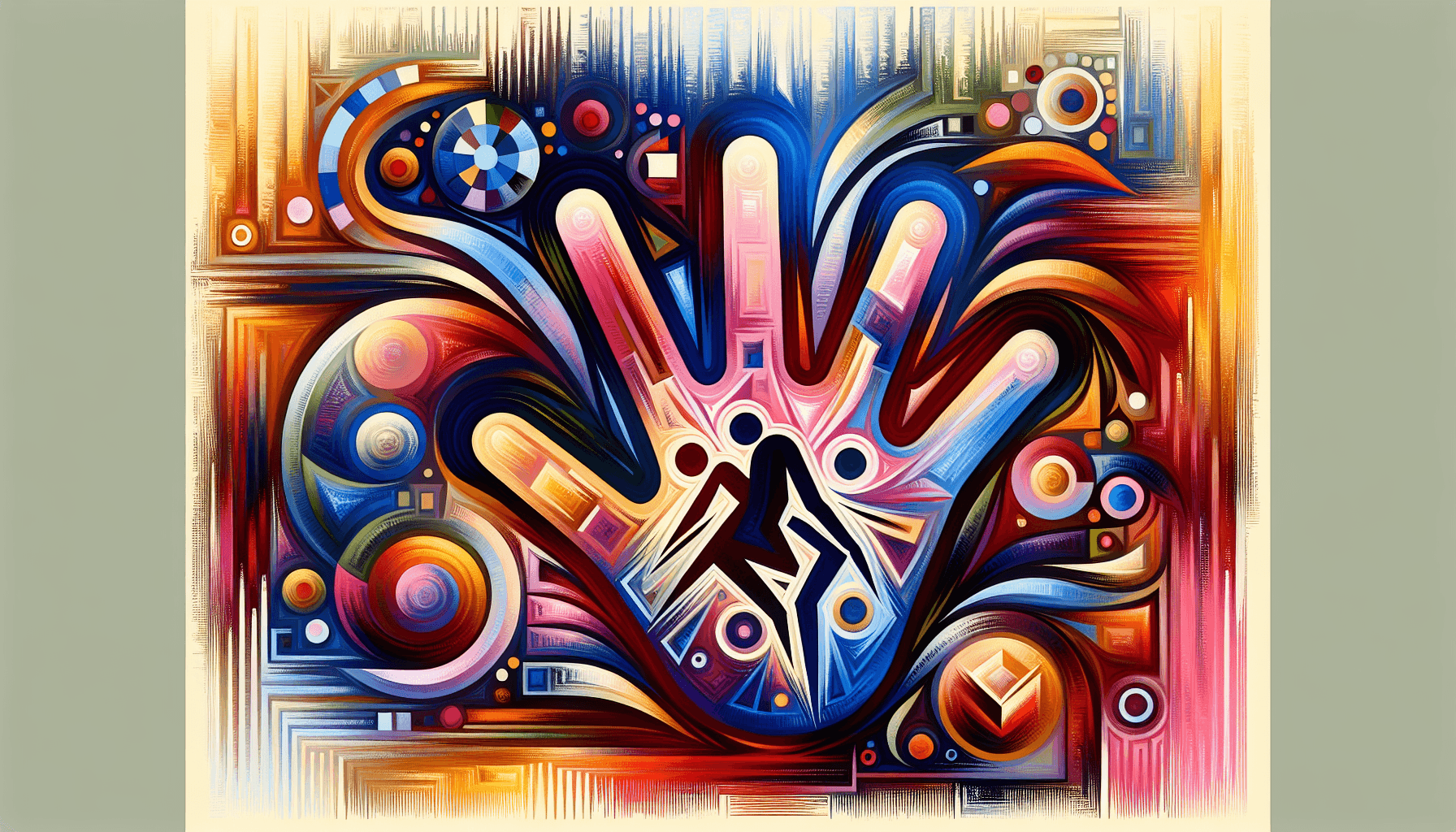 Abstract artwork for violence at school