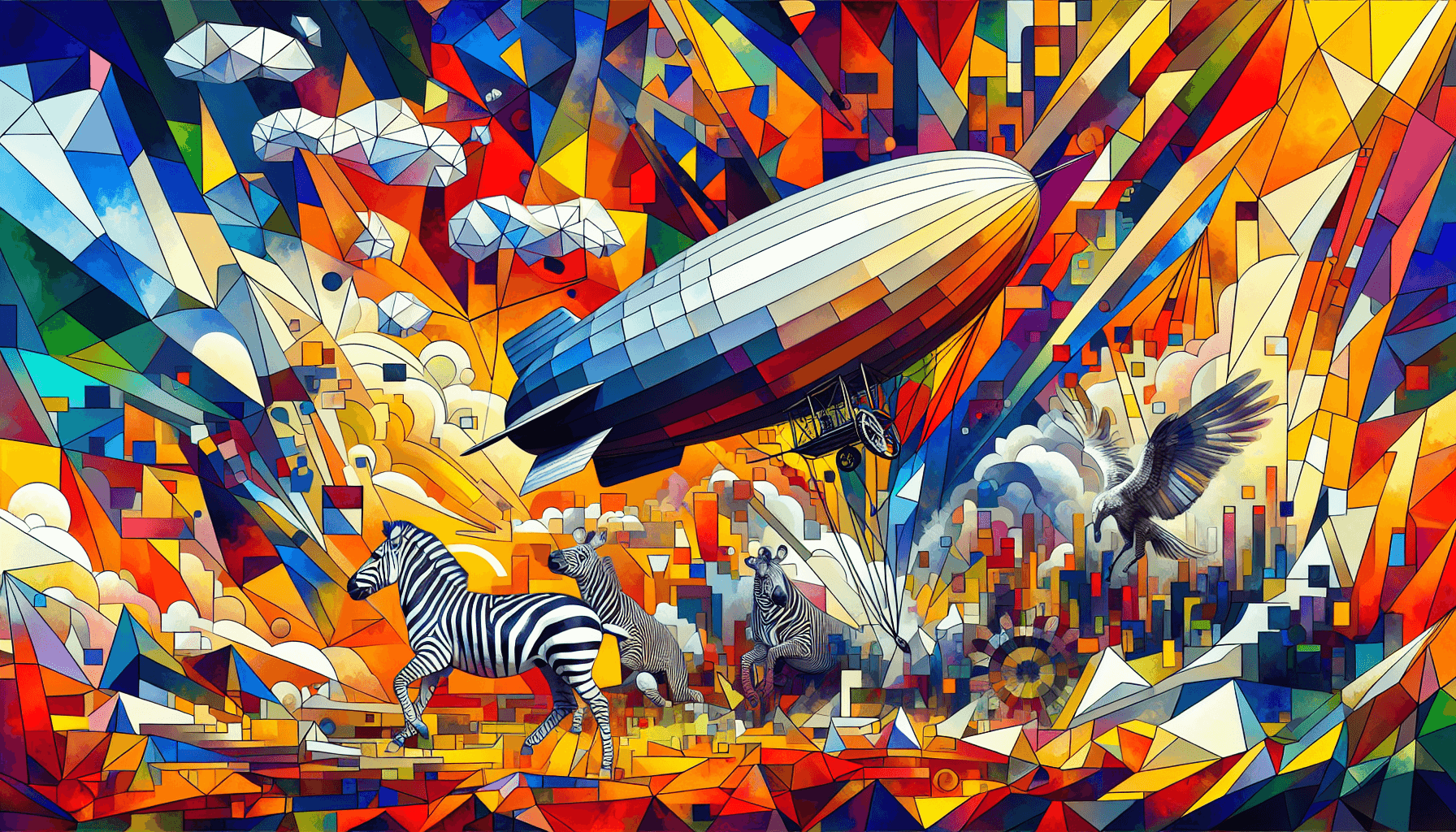 Abstract artwork for Zeppelins and Zebras