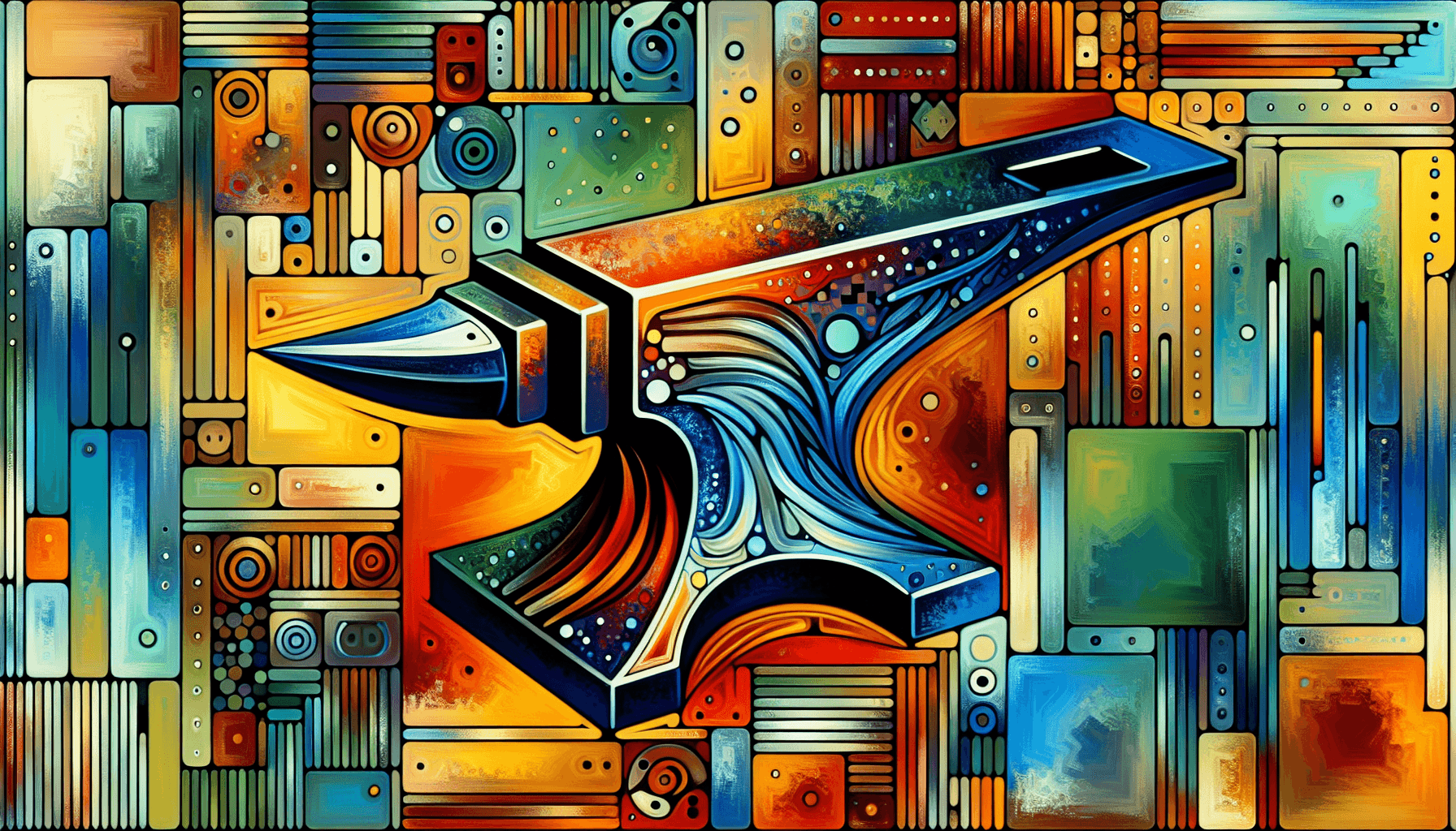 Abstract artwork for Anvil and Achaemenid