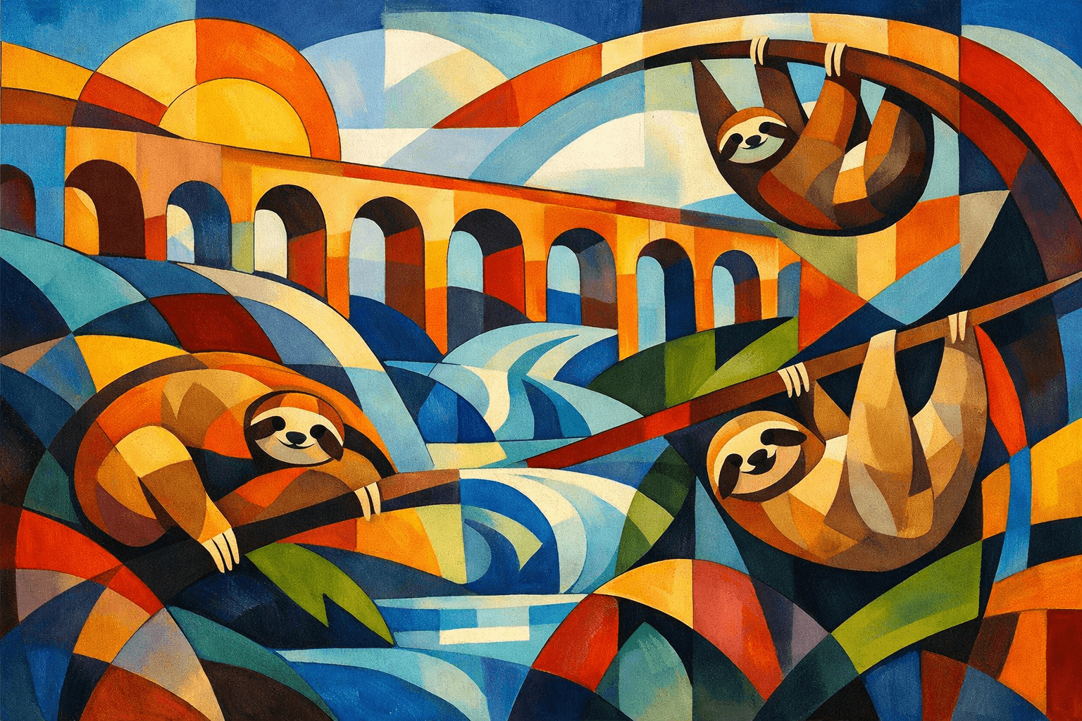 Abstract artwork for Aqueducts and Sloths