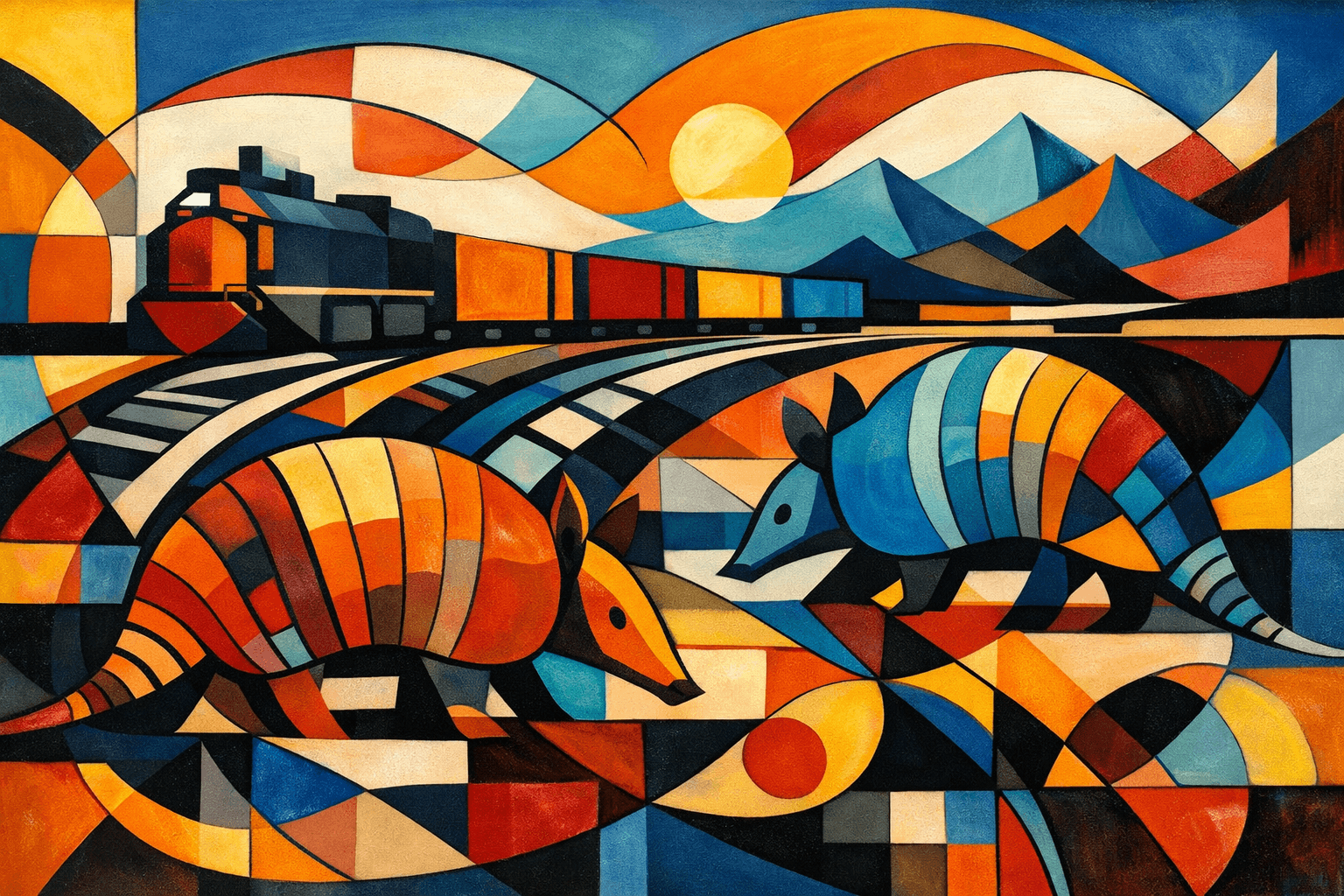 Abstract artwork for Armadillos and Orem Railyards