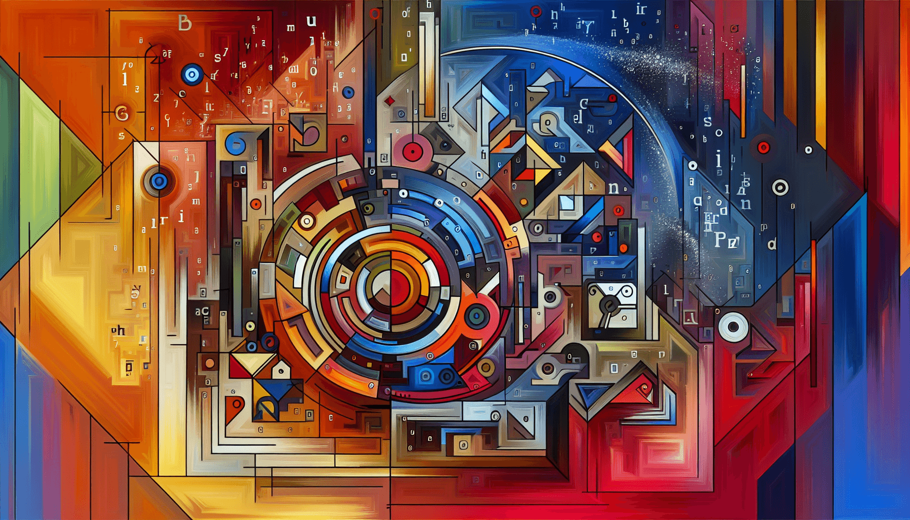 Abstract artwork for aumentativos y diminutivos