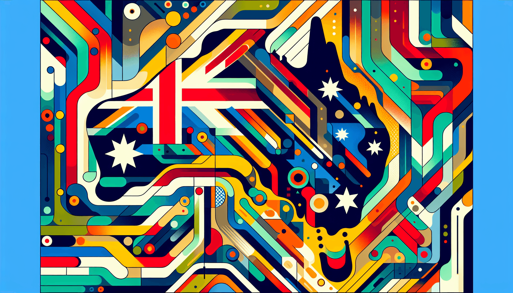 Abstract artwork for Australia