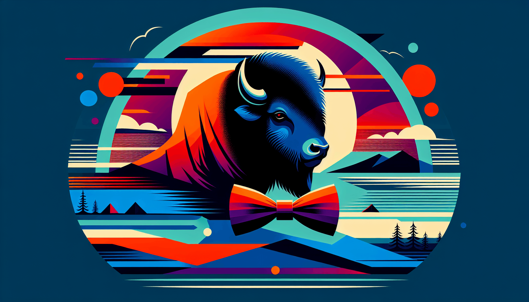 Abstract artwork for Bison and Bowties