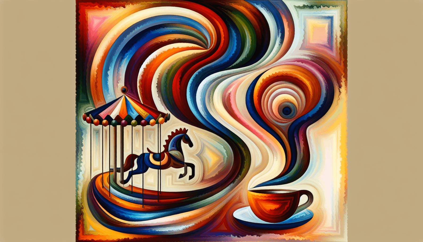 Abstract artwork for Carousel and Coffee