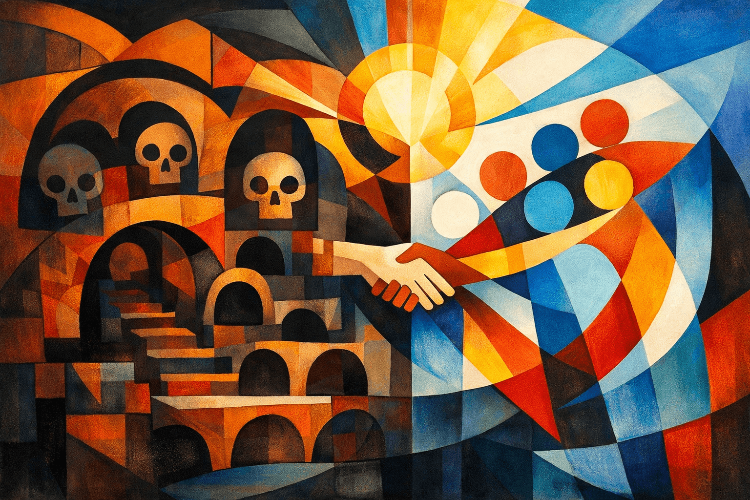 Abstract artwork for Catacombs and Solidarity