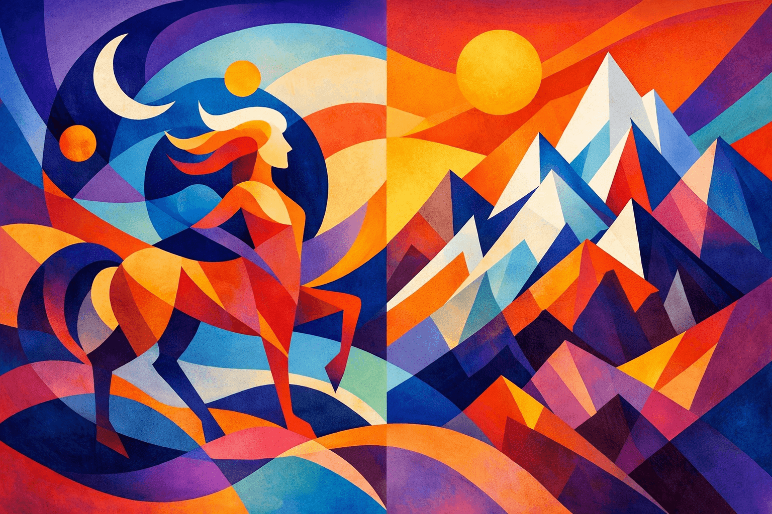 Abstract artwork for Centaur Dreams and Sherpa Peaks