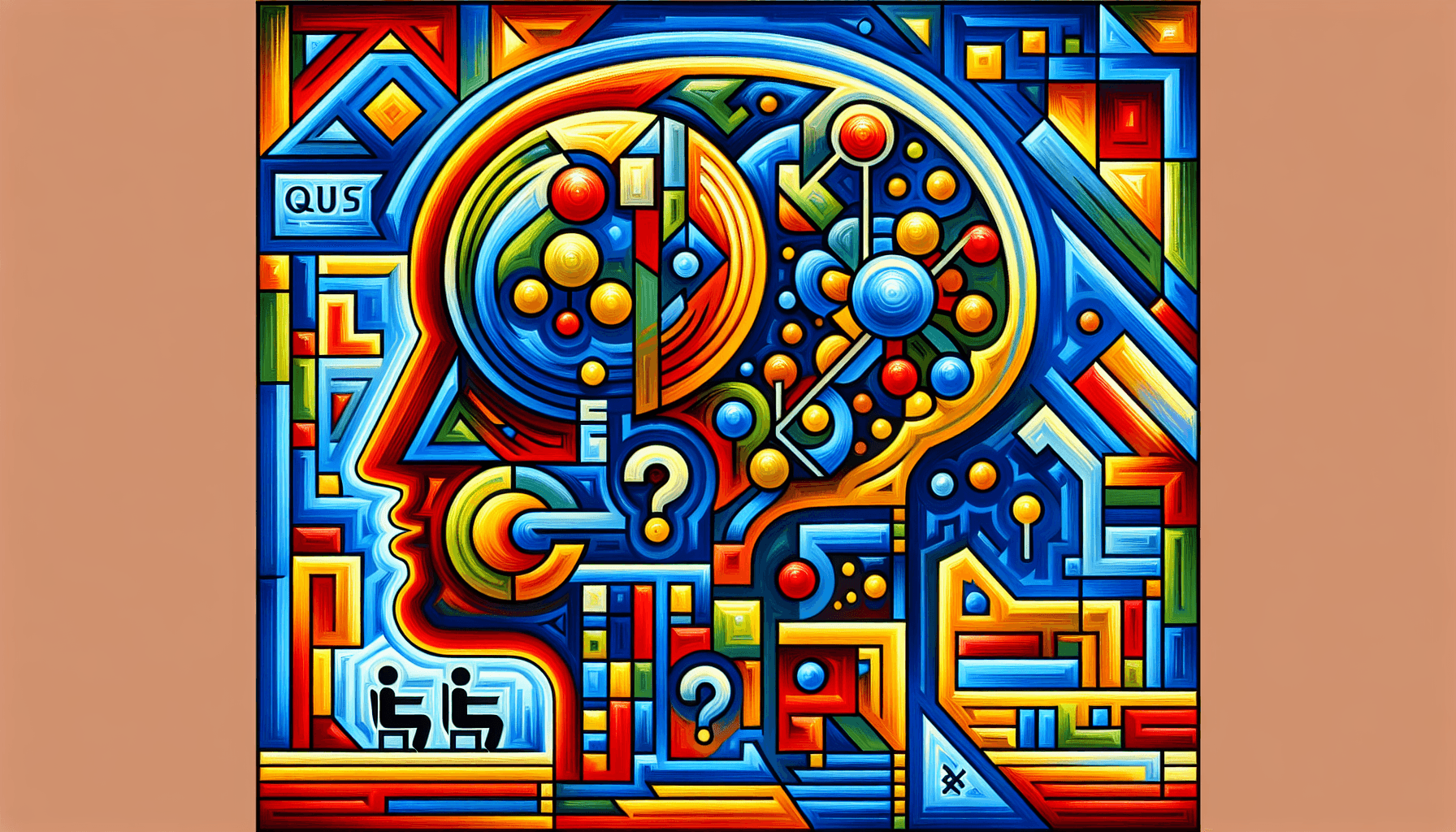 Abstract artwork for create a quiz about brain drain