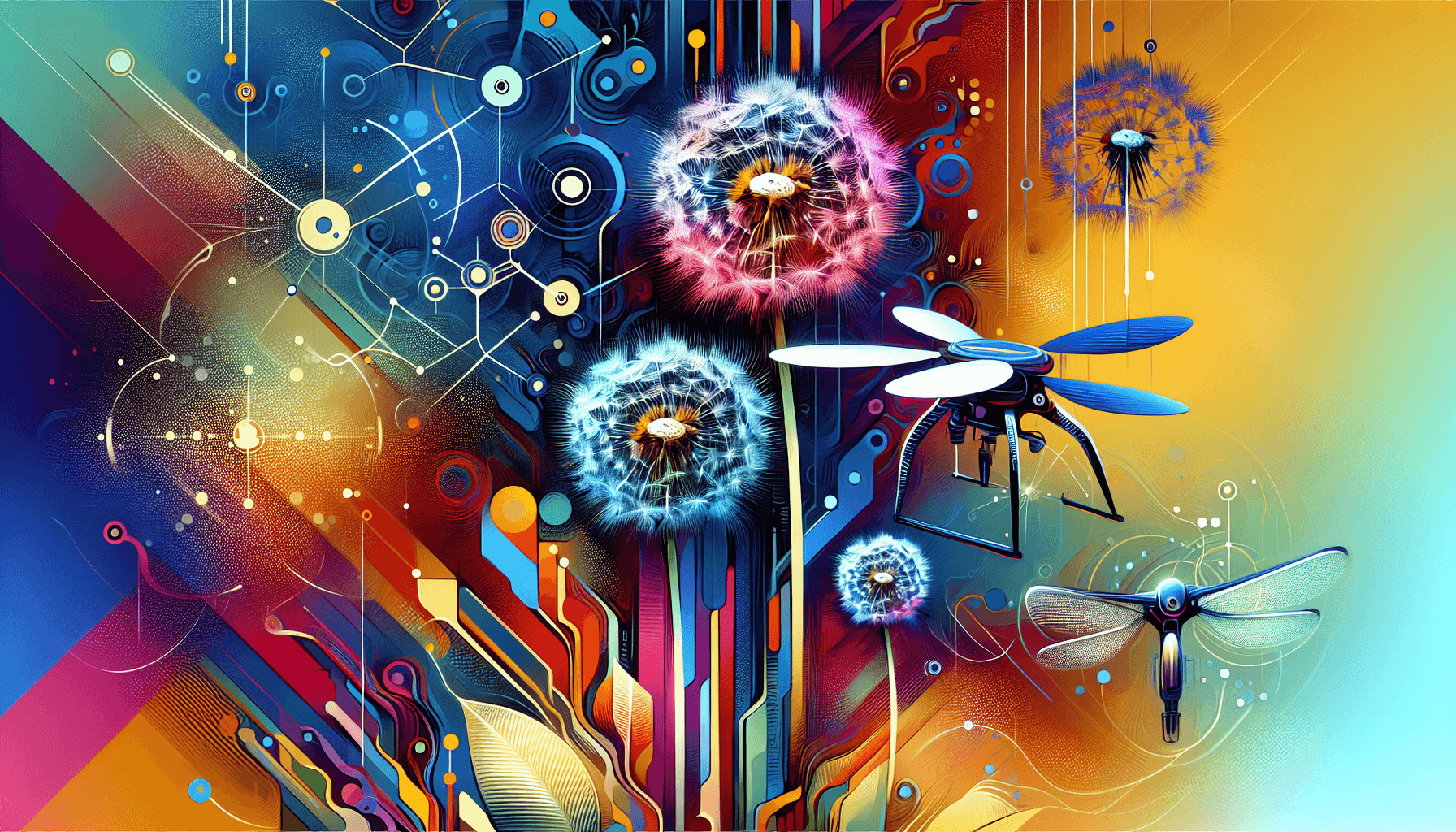 Abstract artwork for Dandelions and Drones