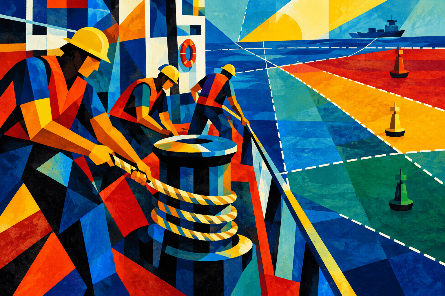 Abstract artwork for Deckhands and Zoning Lines