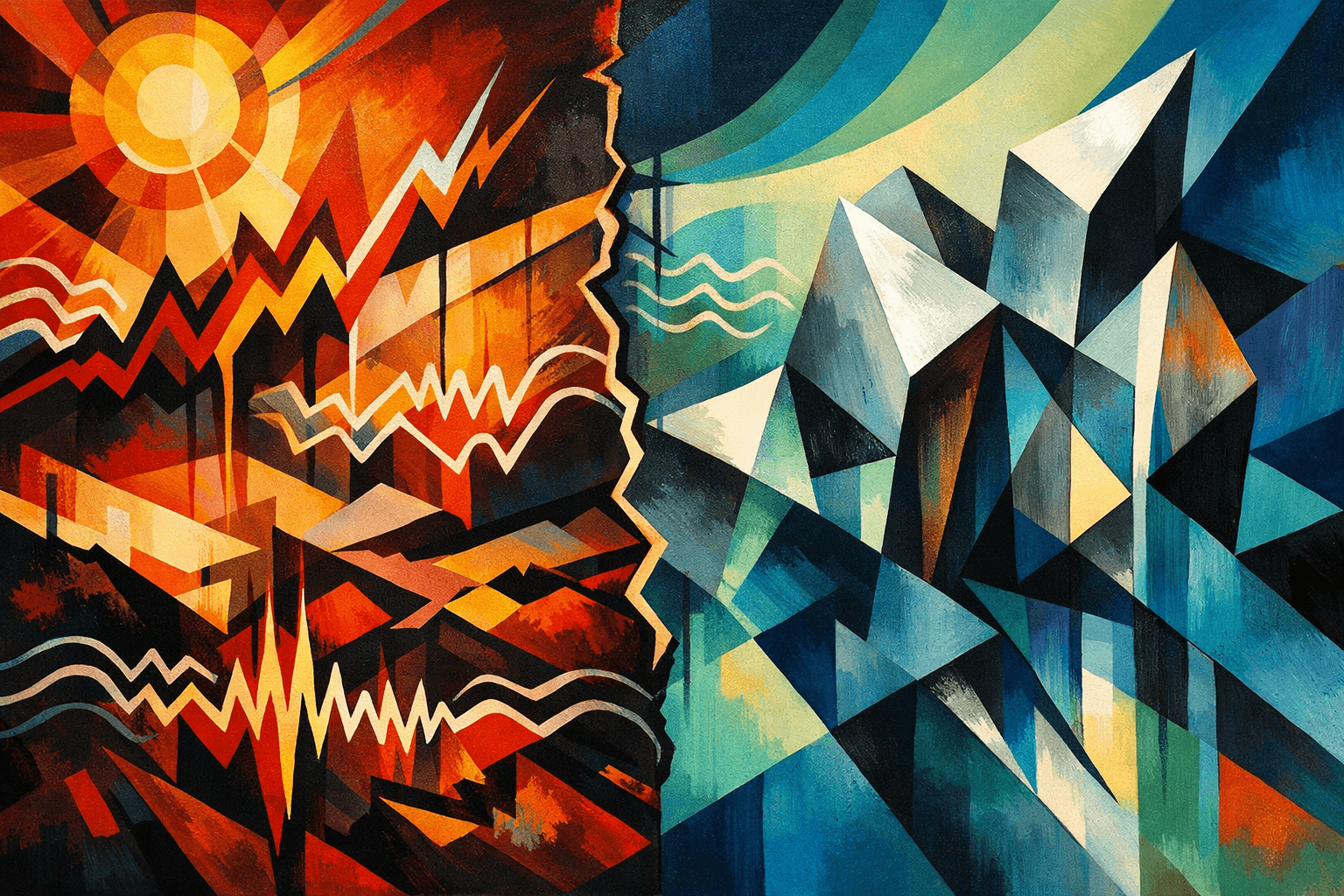 Abstract artwork for Earthquakes and Zinc Shadows