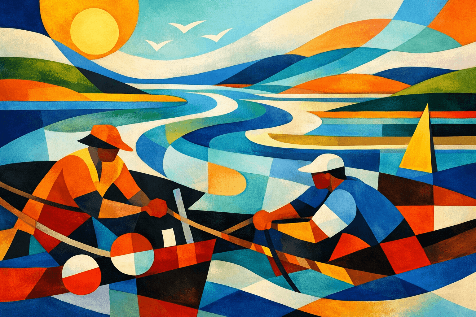 Abstract artwork for Floodplains and Deckhands