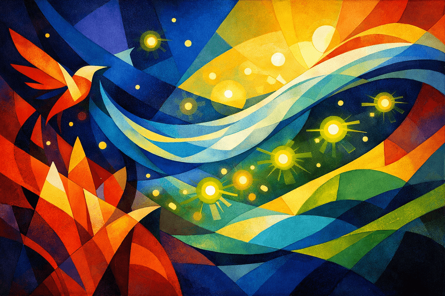 Abstract artwork for Freedoms and Fireflies