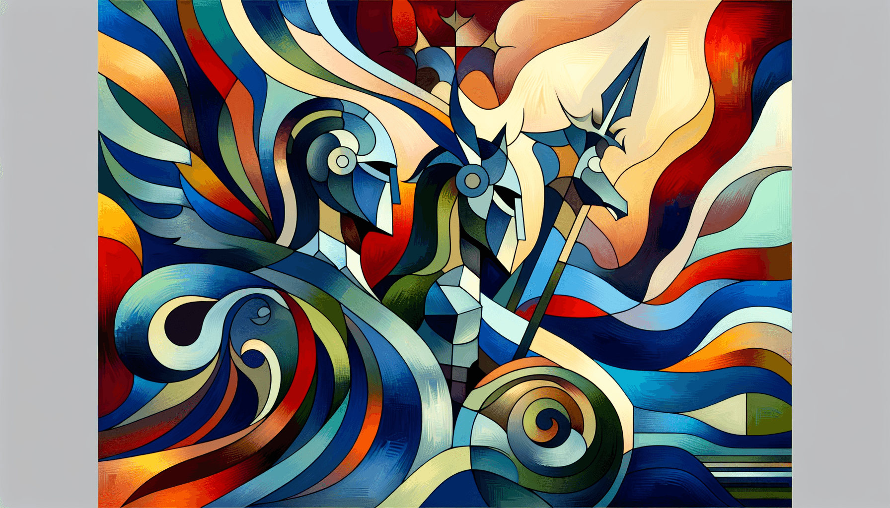 Abstract artwork for Gargoyles and River Knights