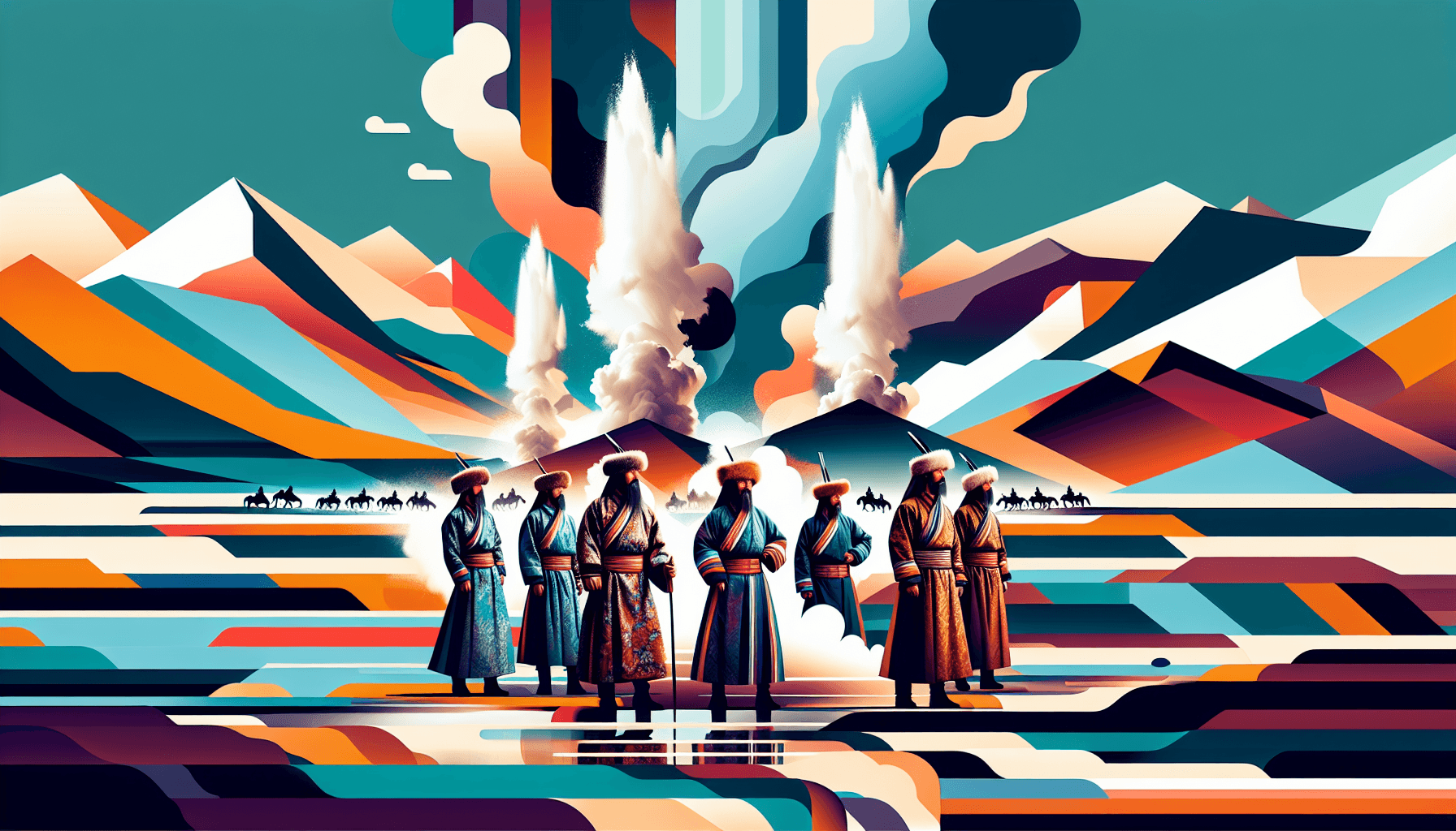 Abstract artwork for Geysers and Mongols