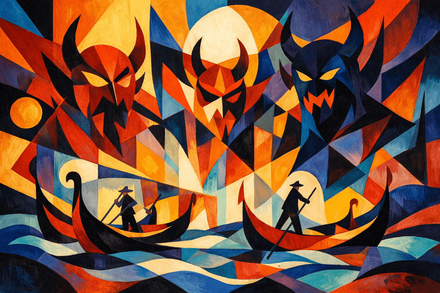 Abstract artwork for Gondolas and Ankara Demons
