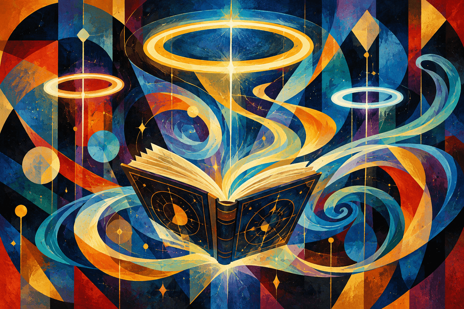 Abstract artwork for Haloes and Grimoire Winds