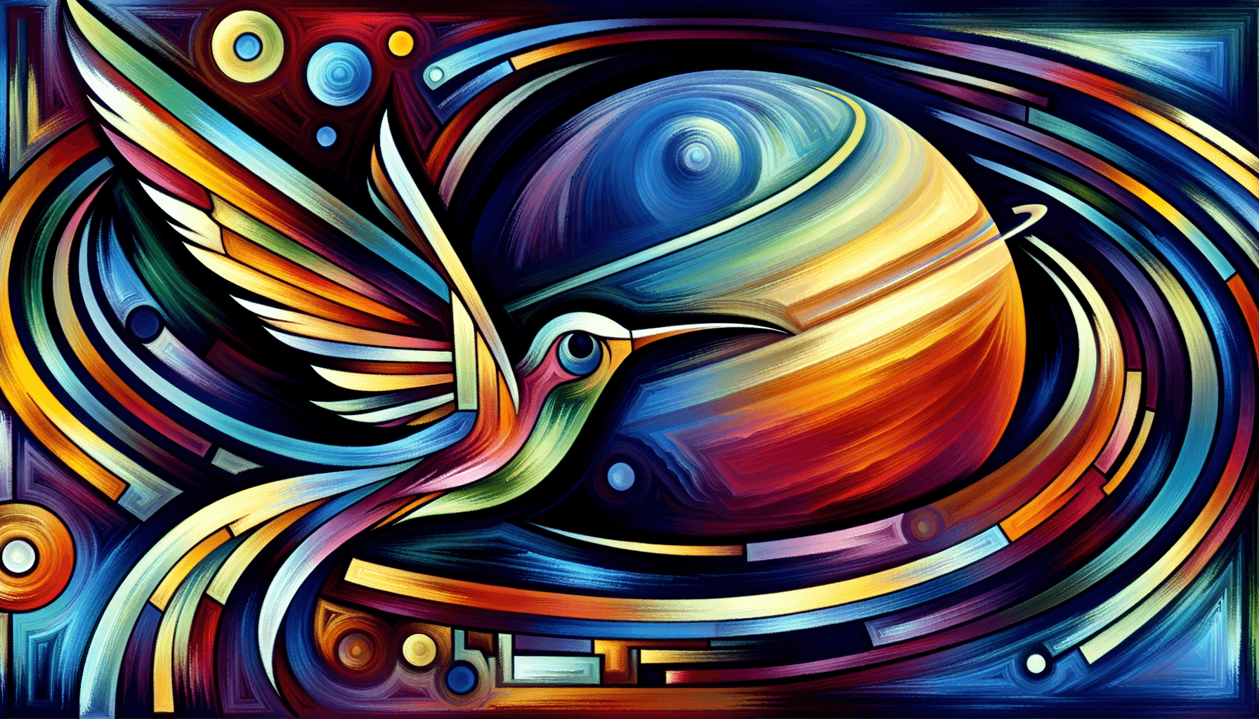 Abstract artwork for Hummingbird and Neptune