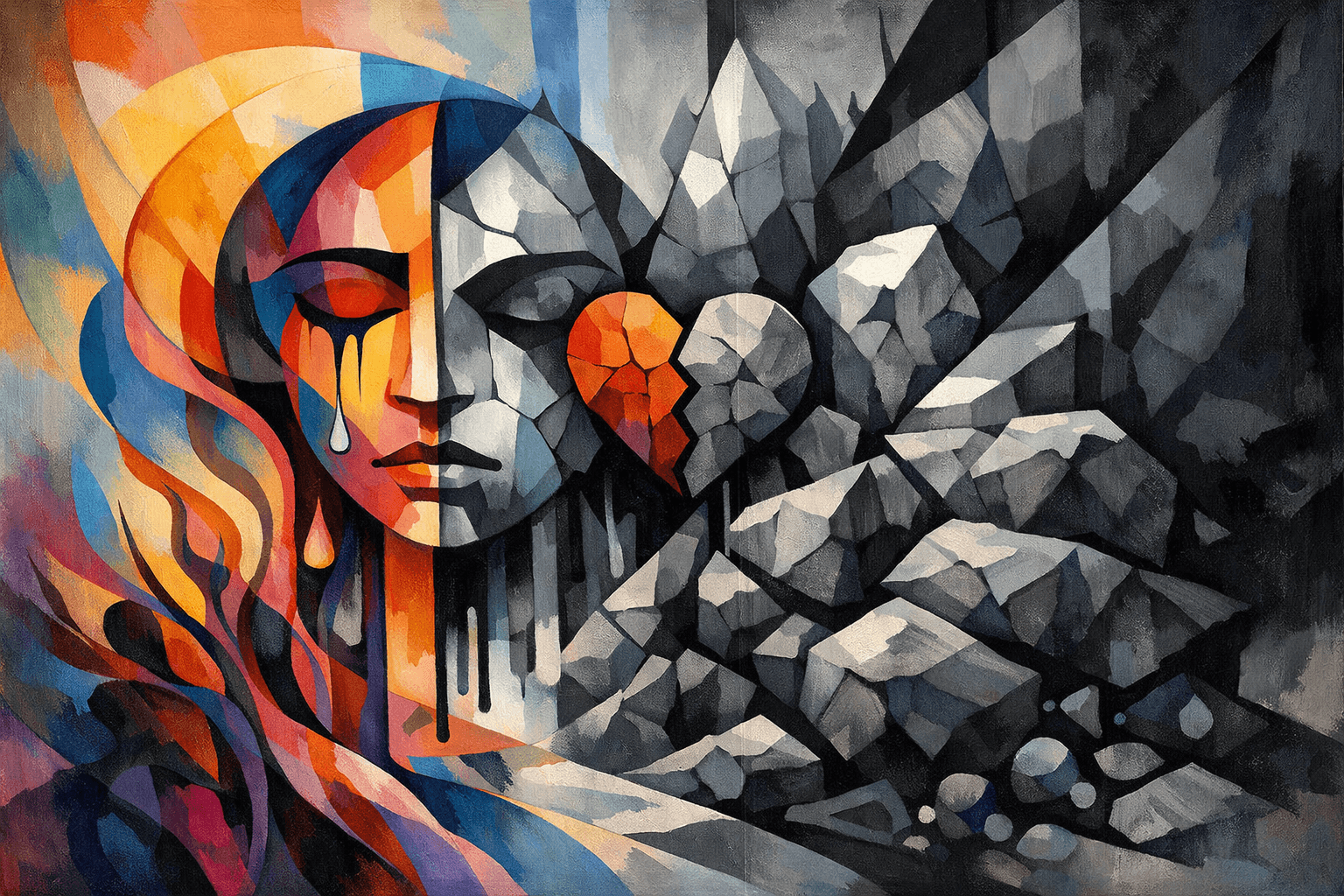 Abstract artwork for Hybrid Sorrow and Stone