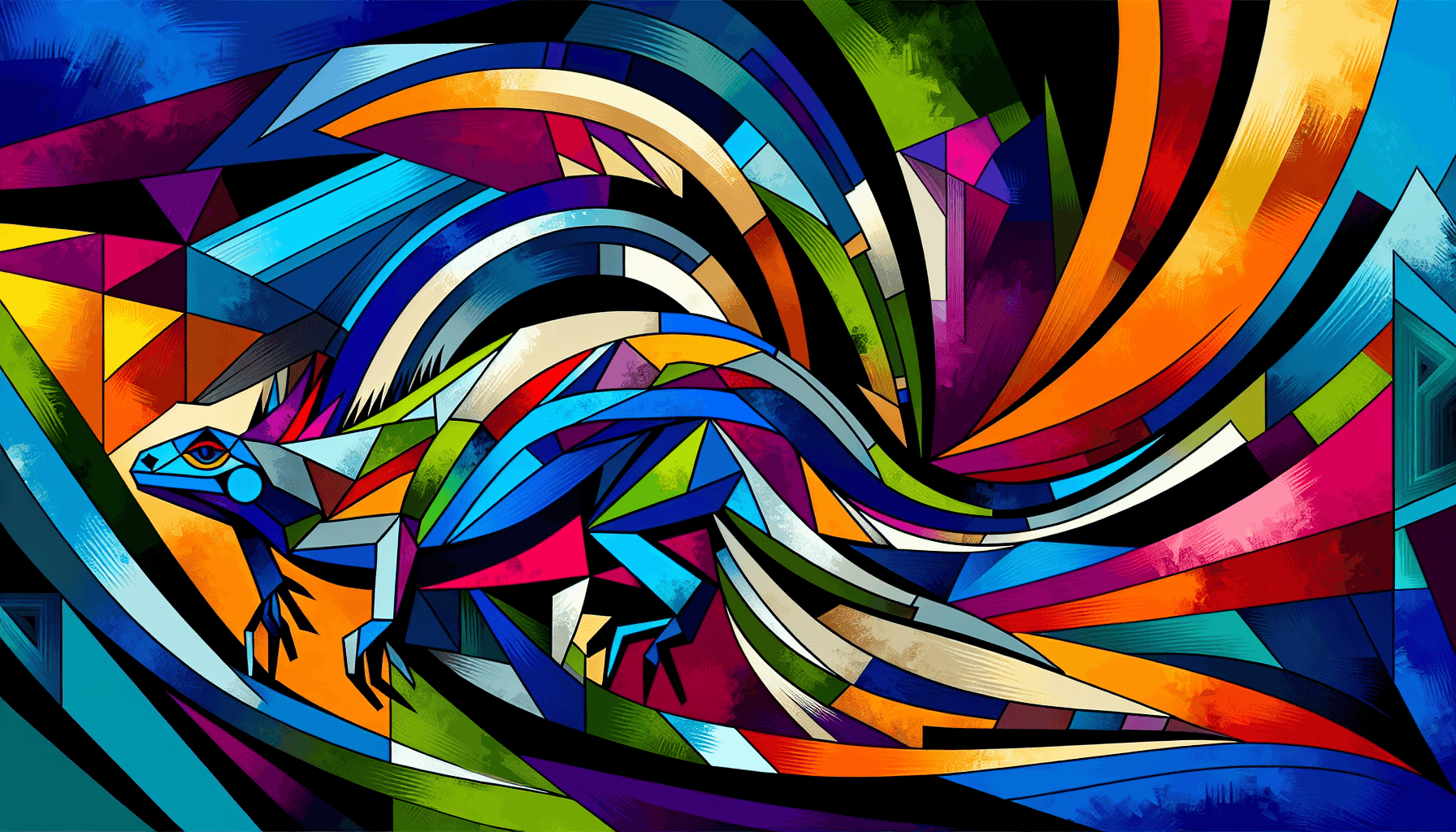 Abstract artwork for Iguana and Illiteracy