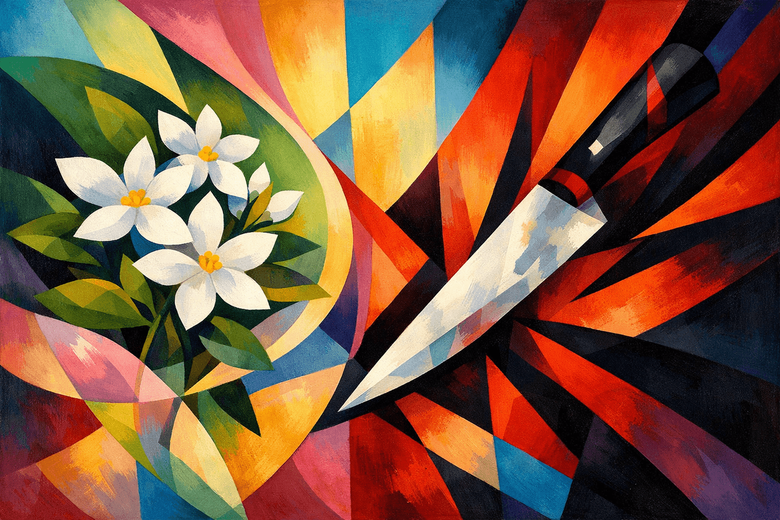 Abstract artwork for Jasmine and Knifepoint
