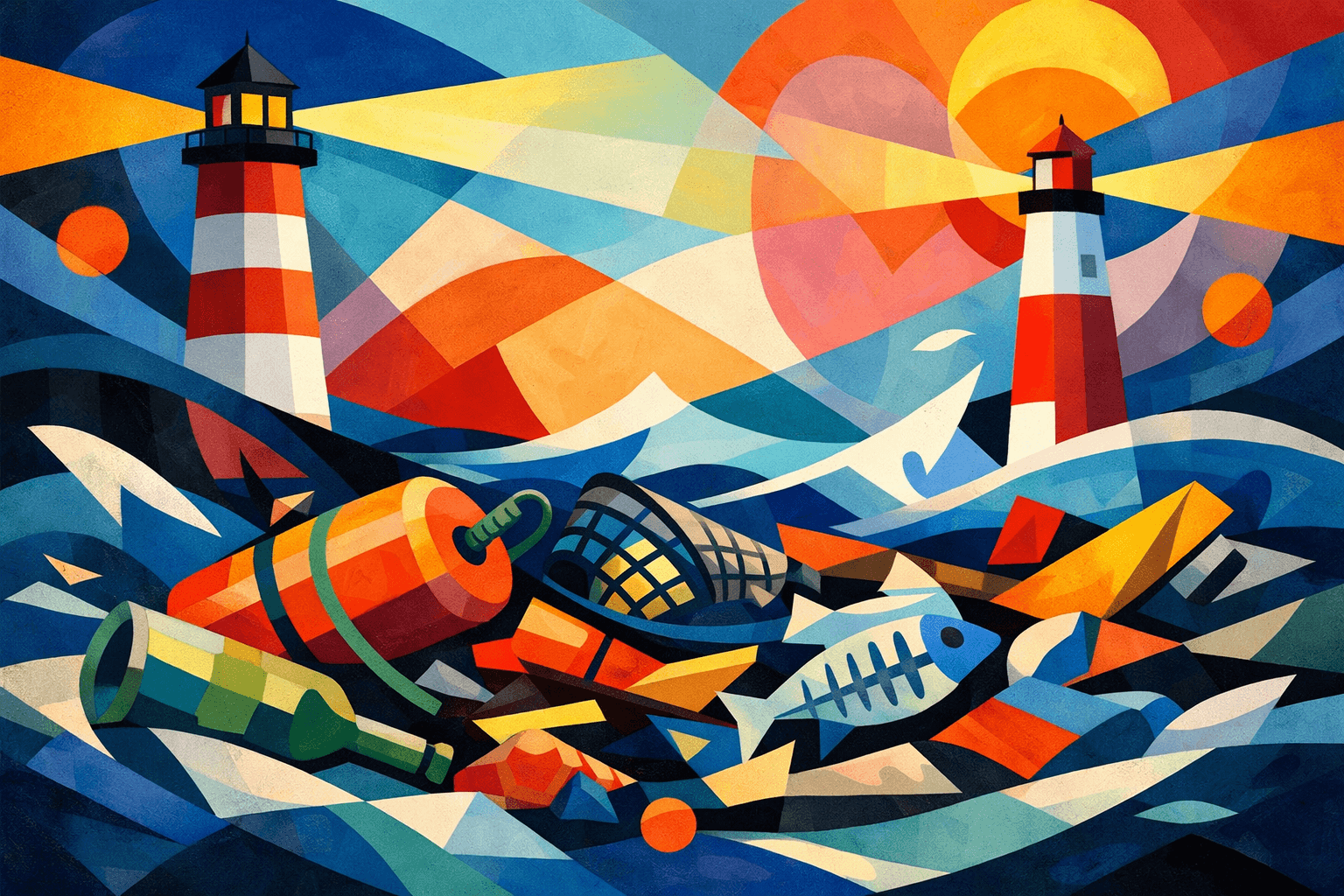 Abstract artwork for Jetsam and Lighthouses