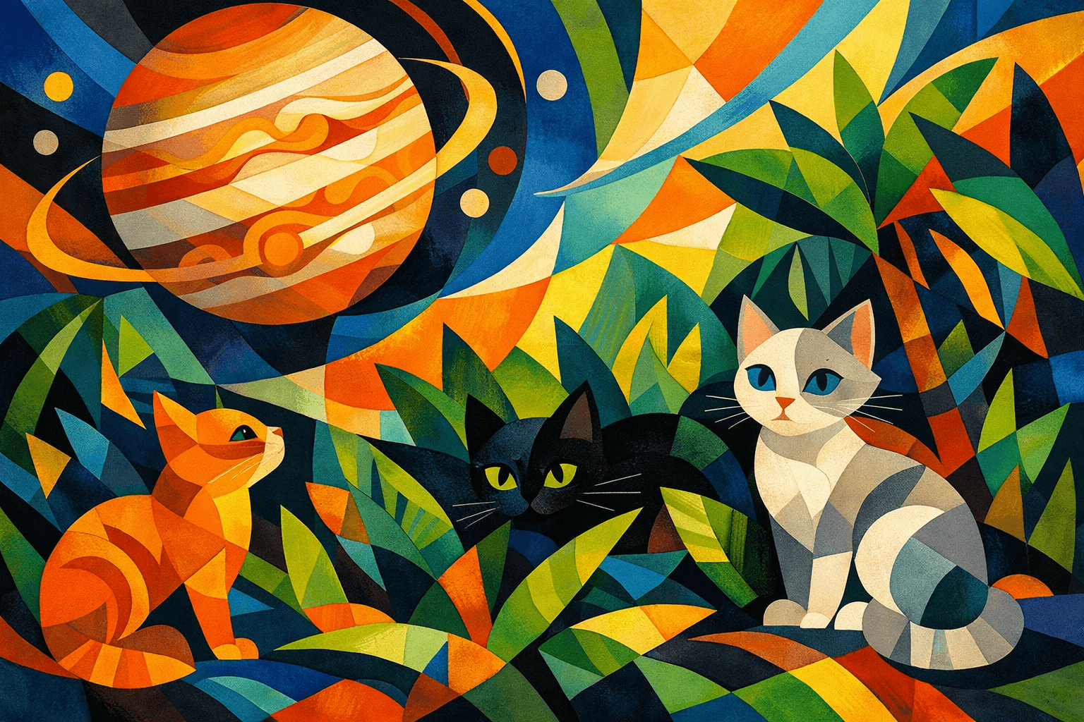 Abstract artwork for Jupiter and Jungle Kittens
