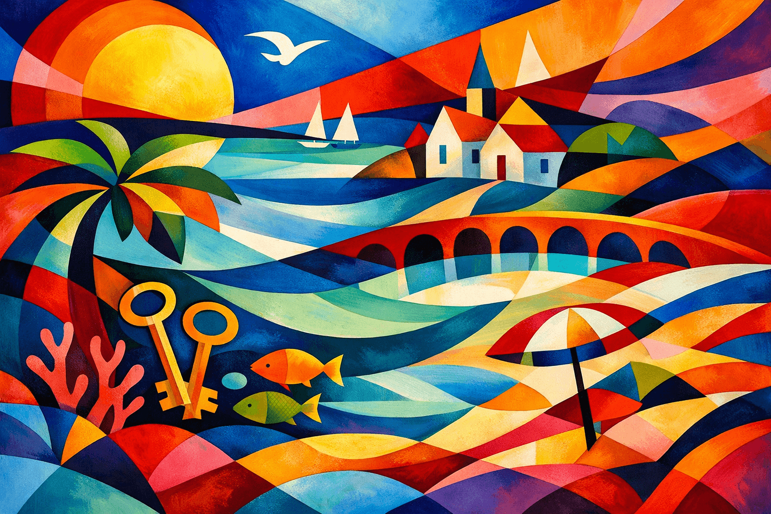 Abstract artwork for Keys and Normandy Heat