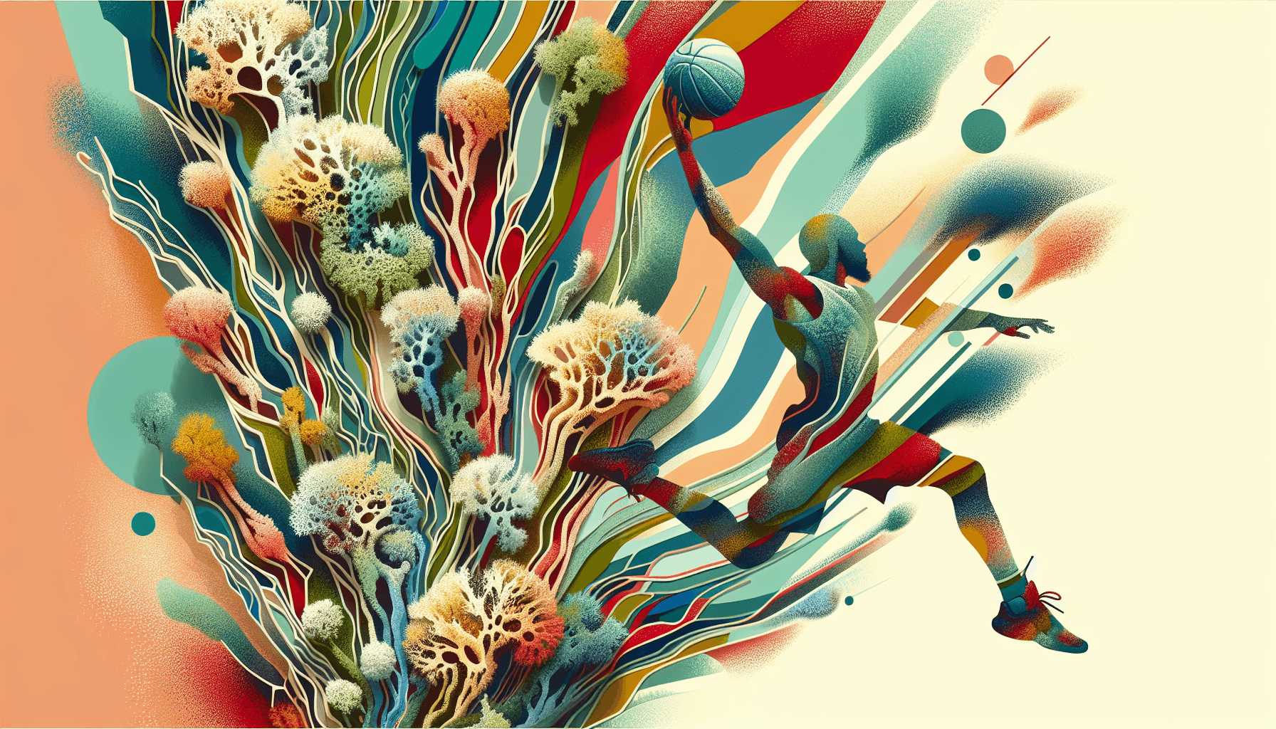 Abstract artwork for Lichen and Slam Dunk