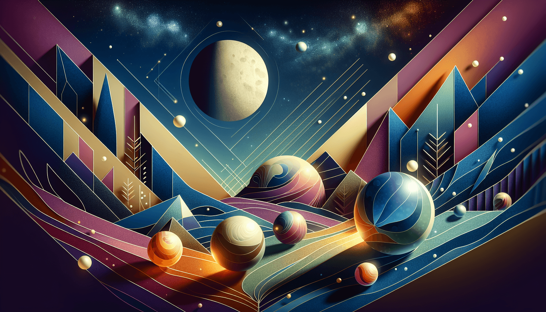 Abstract artwork for Marbles and Moonlight