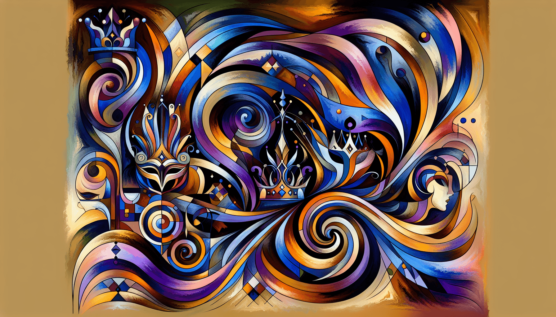 Abstract artwork for Masquerade and Monarchs