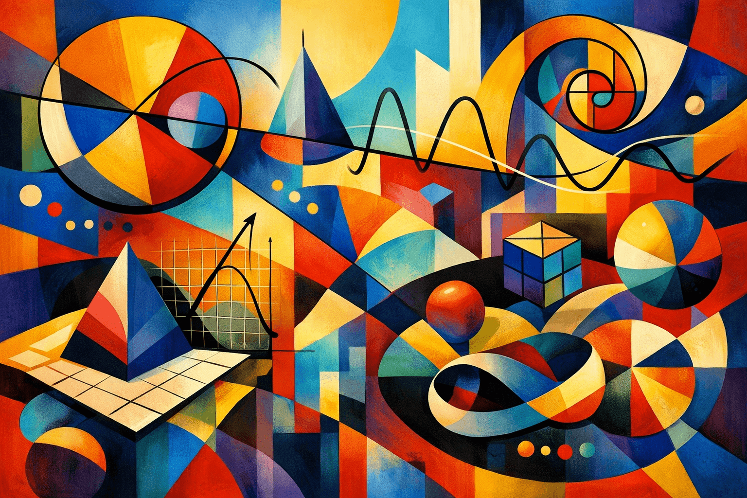 Abstract artwork for Matemática