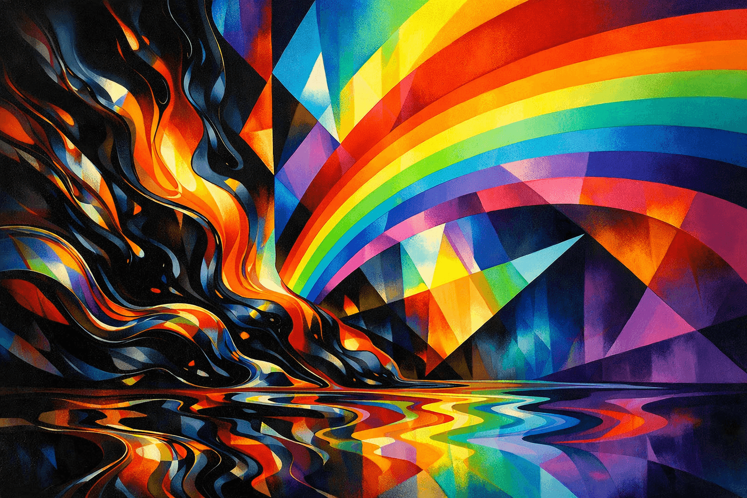 Abstract artwork for Naphtha and Rainbows