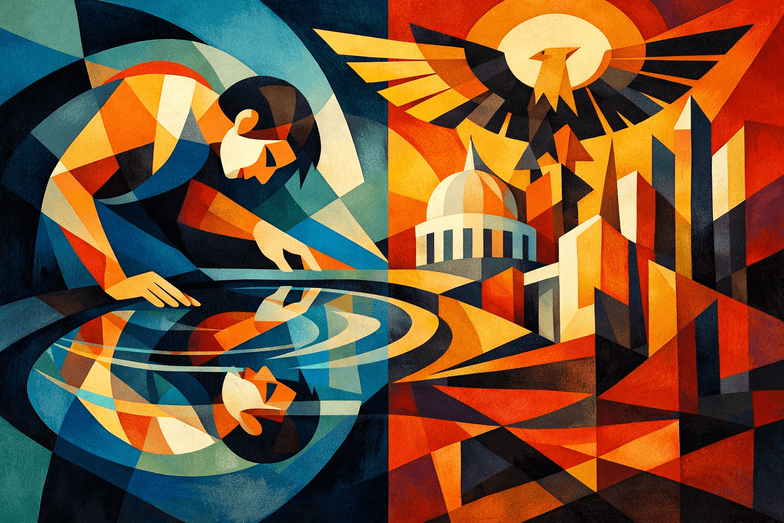 Abstract artwork for Narcissus and Empire