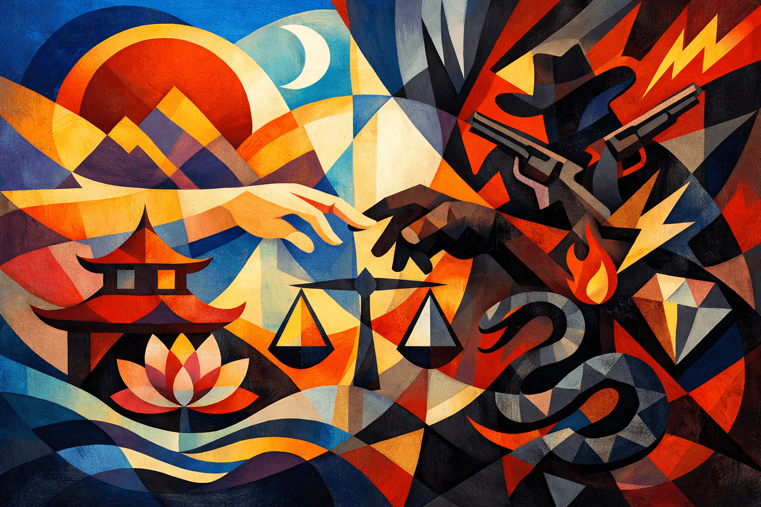 Abstract artwork for Orient and Outlaw Virtues