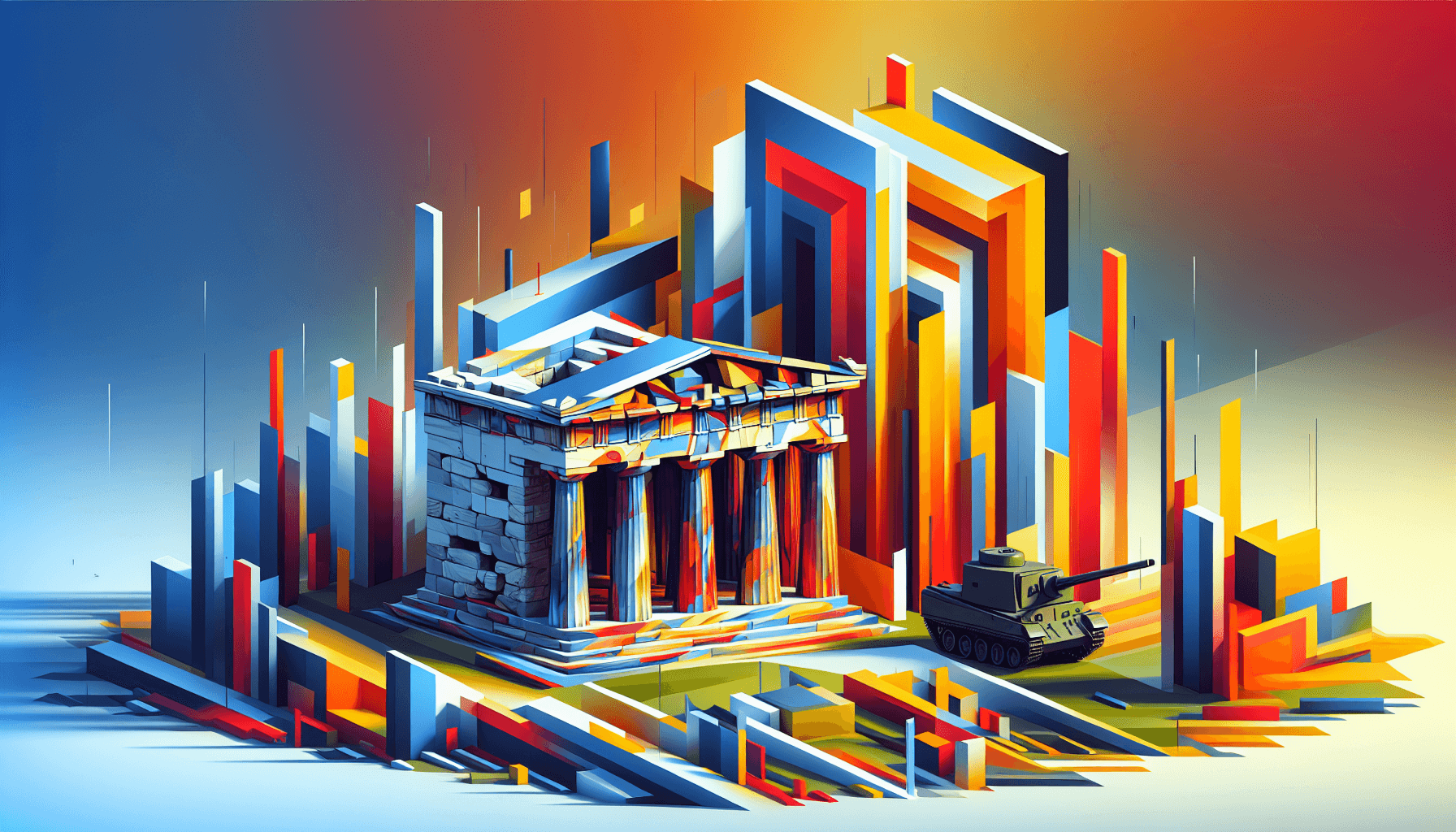 Abstract artwork for Parthenon and Pillbox