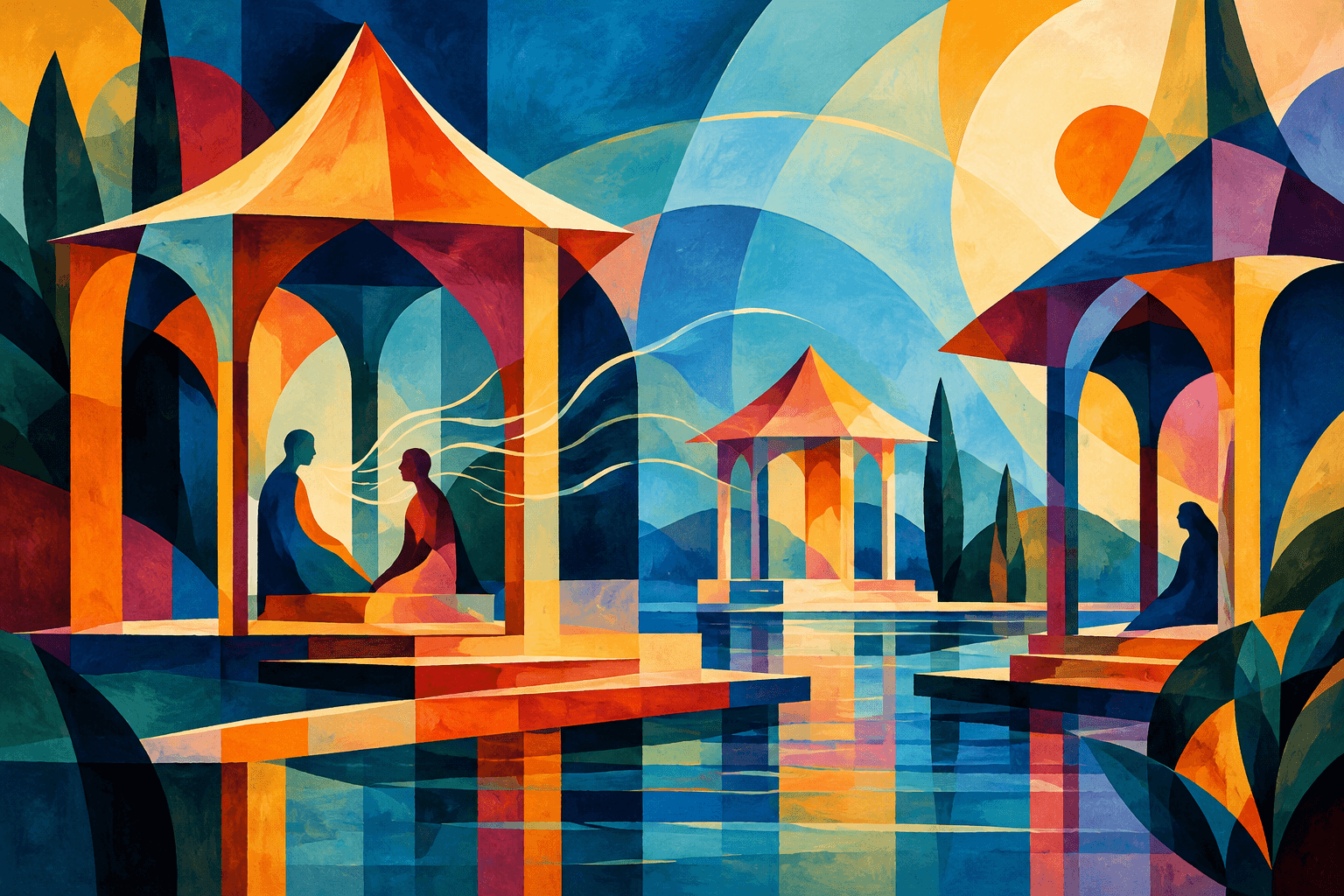 Abstract artwork for Pavilions and Whispers