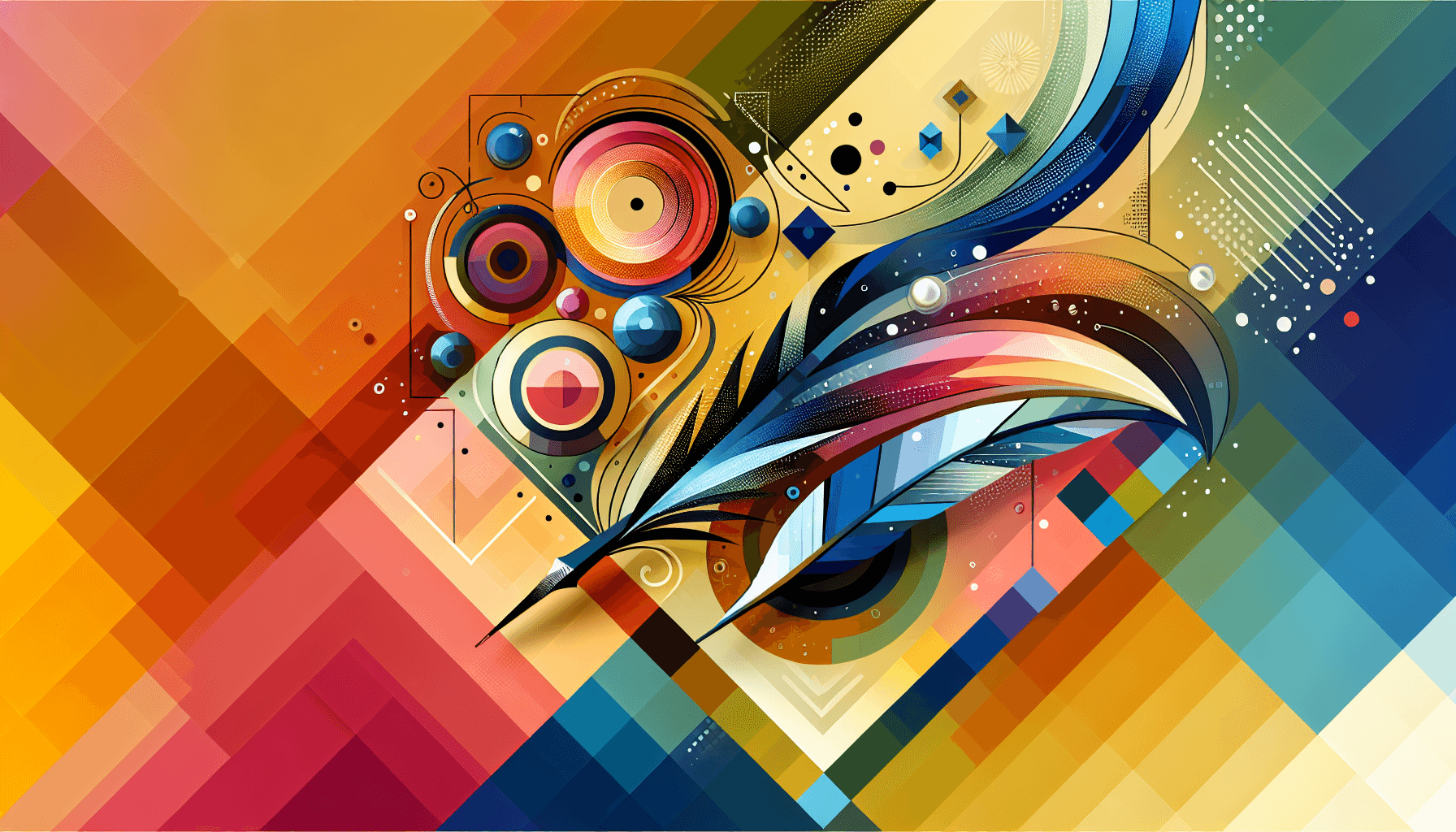 Abstract artwork for Quills and Quests