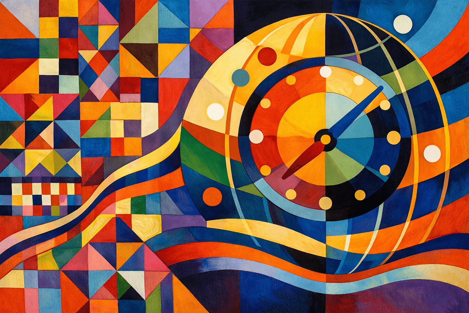 Abstract artwork for Quilts and Time Zones