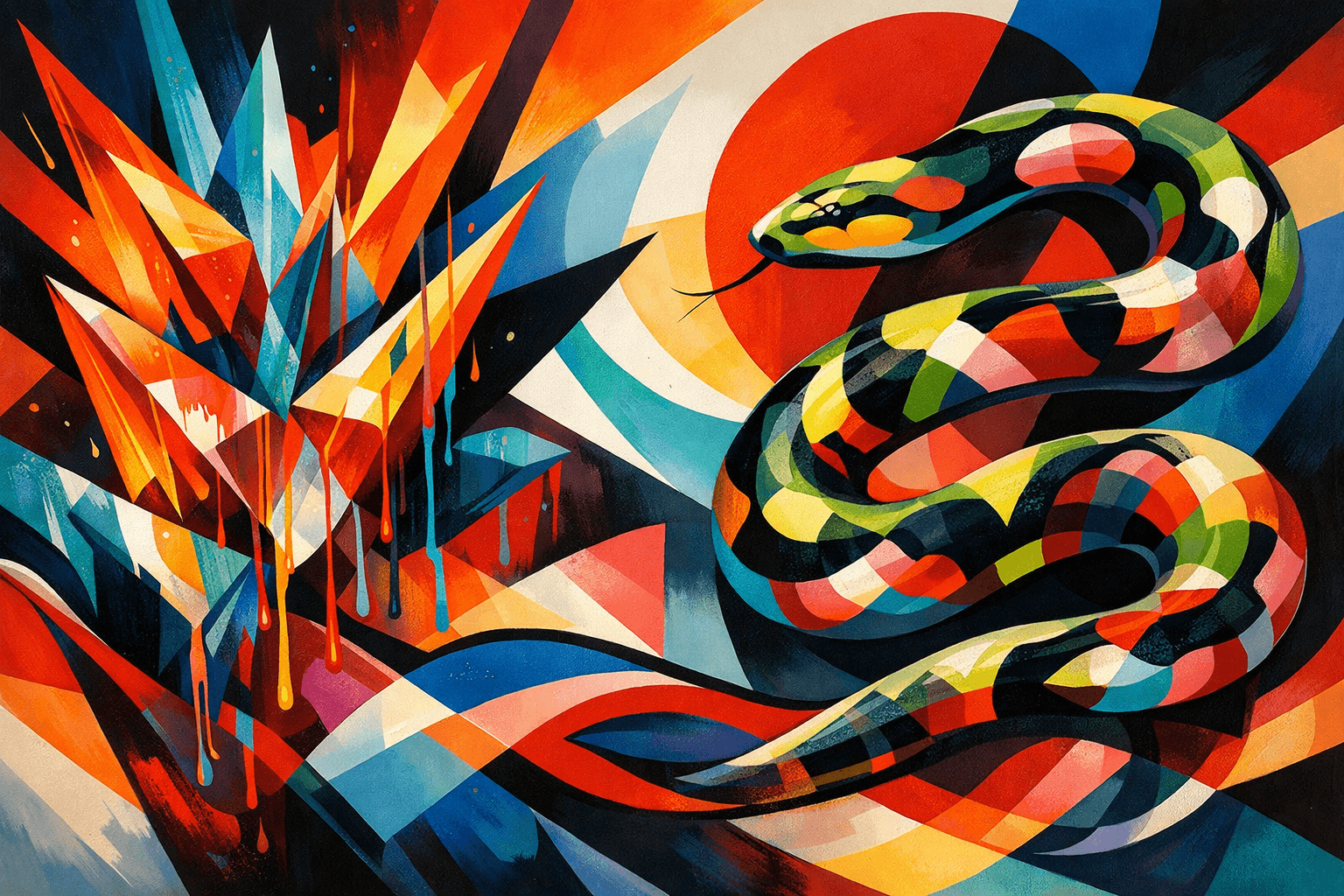 Abstract artwork for Revolutionary Resin and Boa