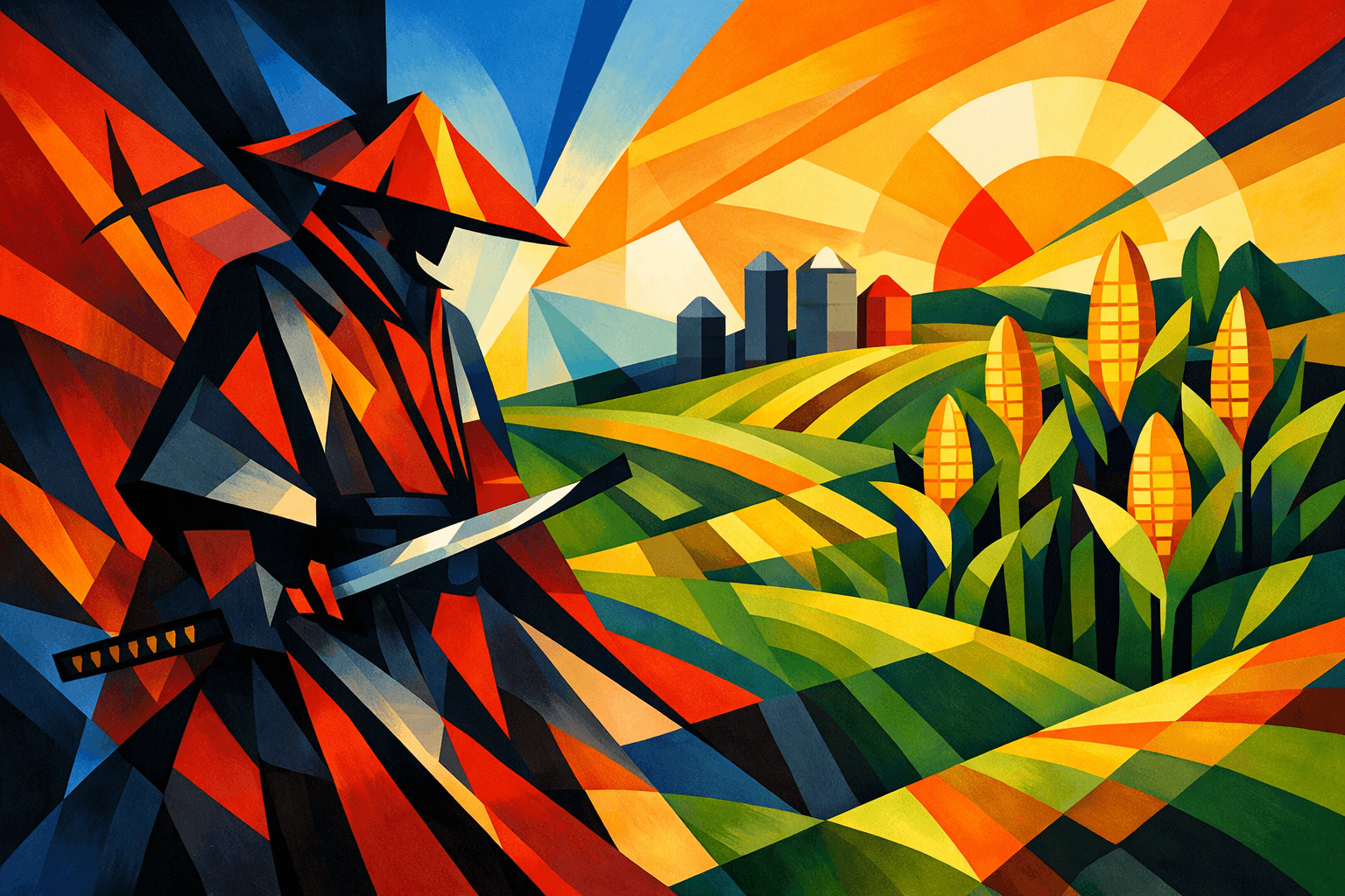 Abstract artwork for Ronin and Cornbelt Zone
